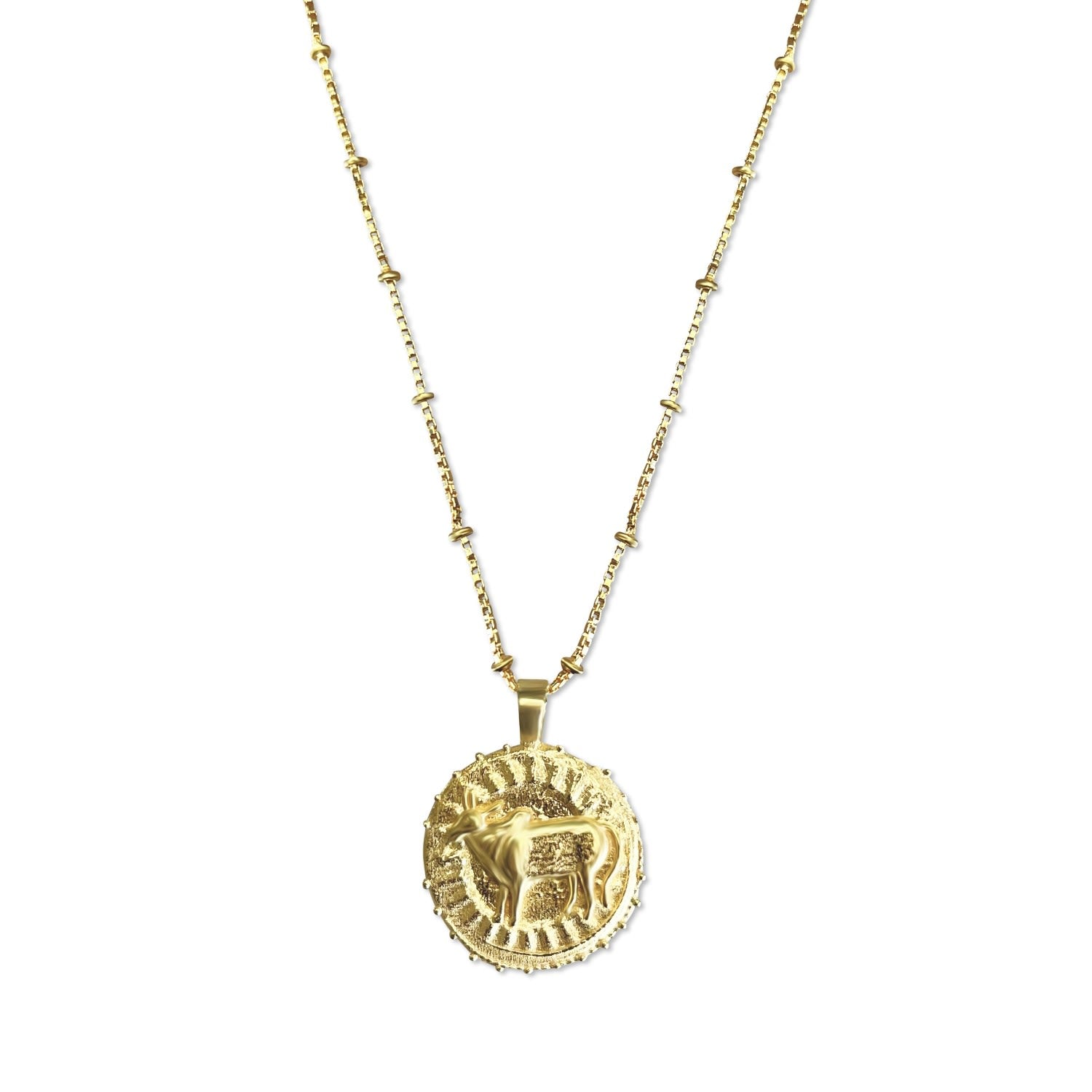 Taurus Zodiac Manifesting Necklace *Double Sided* - Gold Vermeil