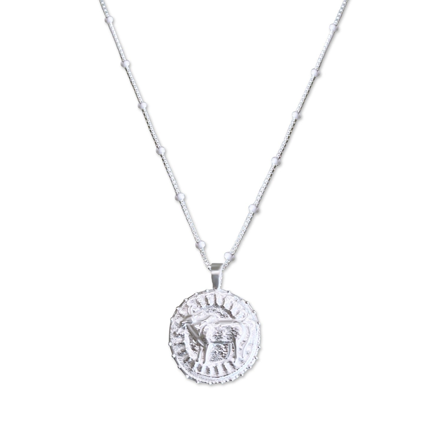 Taurus Zodiac Manifesting Necklace *Double Sided* - Sterling Silver