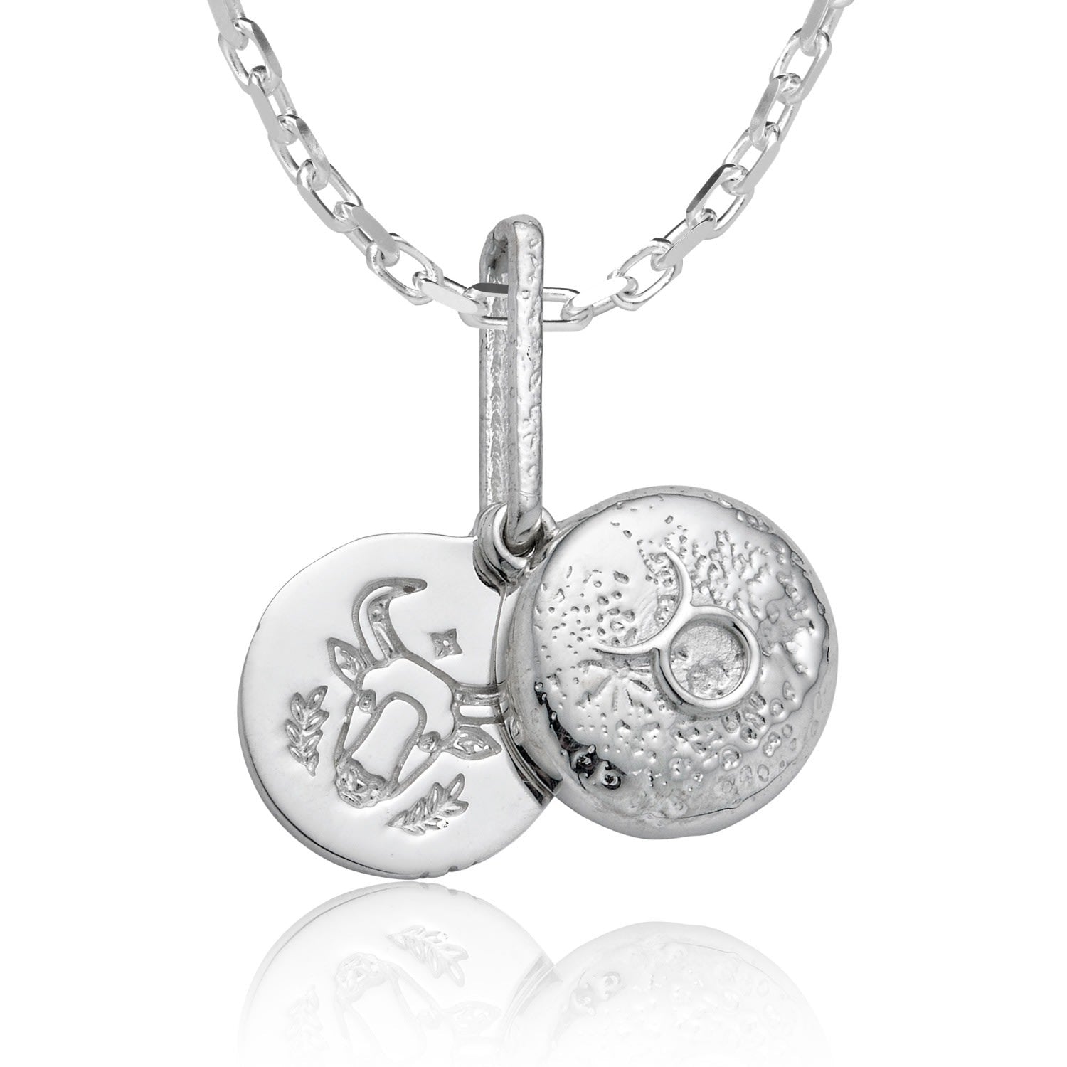 Taurus - Zodiac Necklace In Sterling Silver