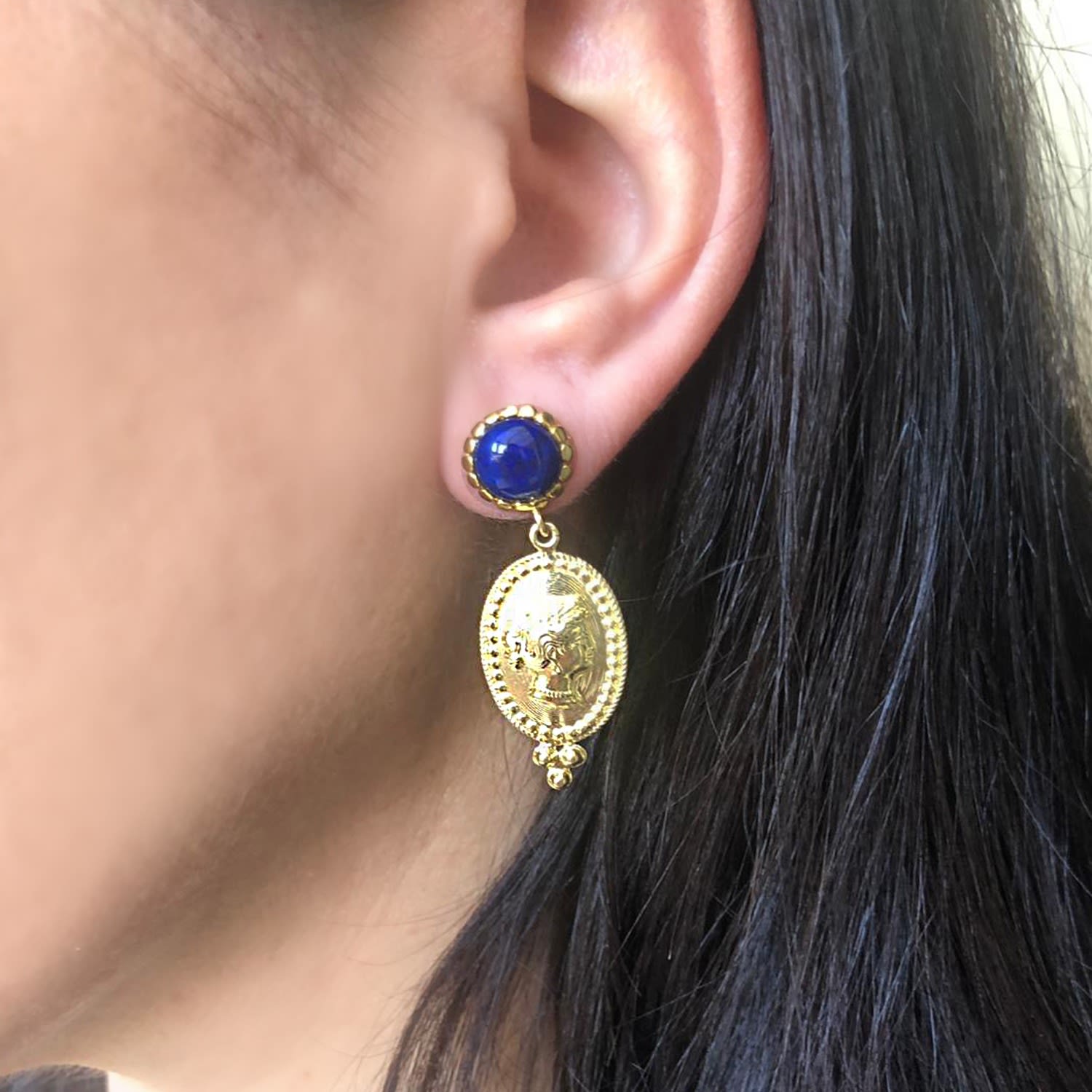 Cleopatra Lapis Earrings