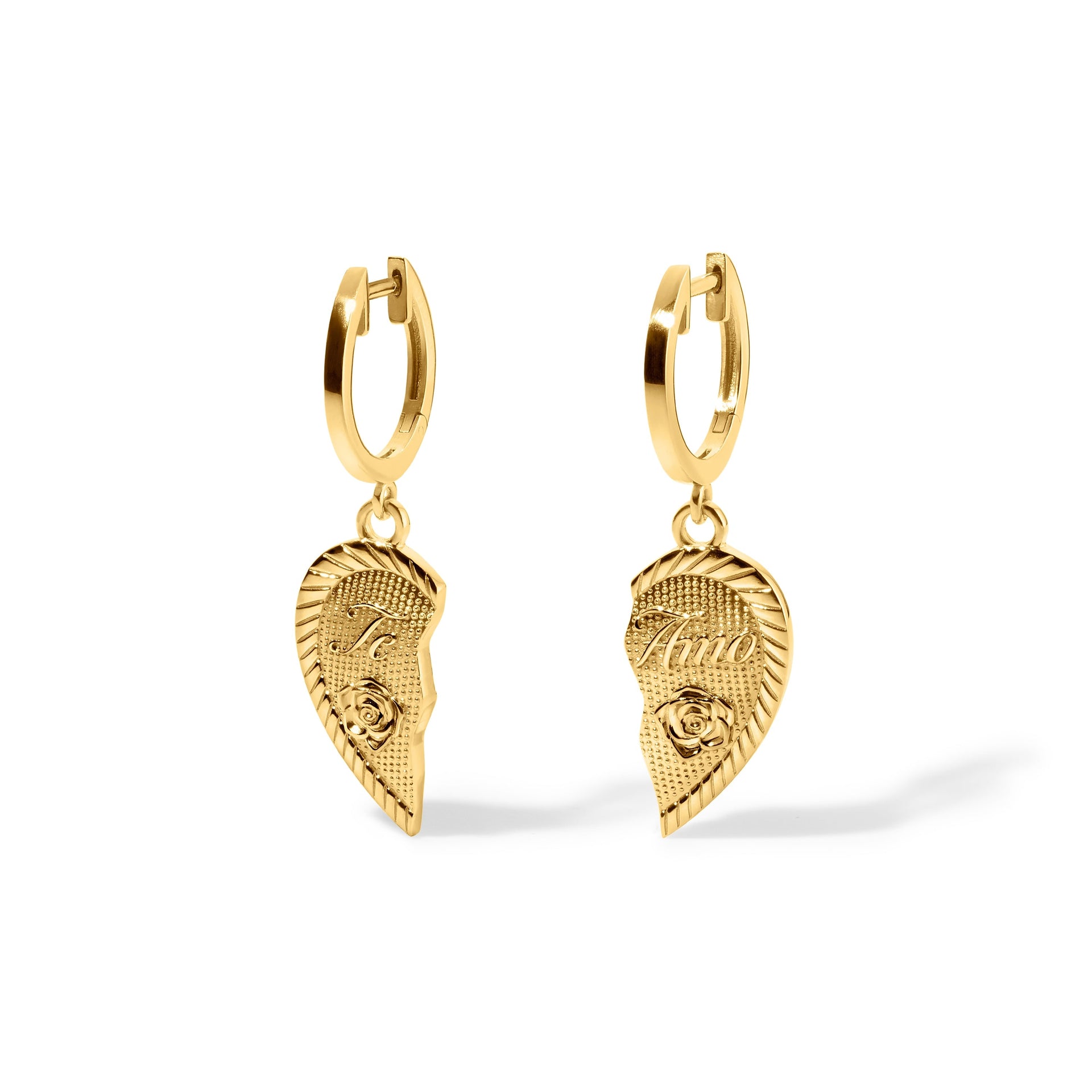 Te Amo Earrings - Gold Vermeil