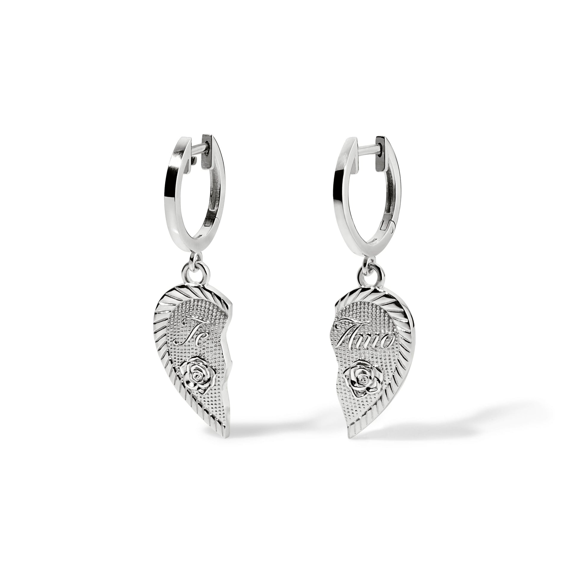 Te Amo Earrings - Sterling Silver