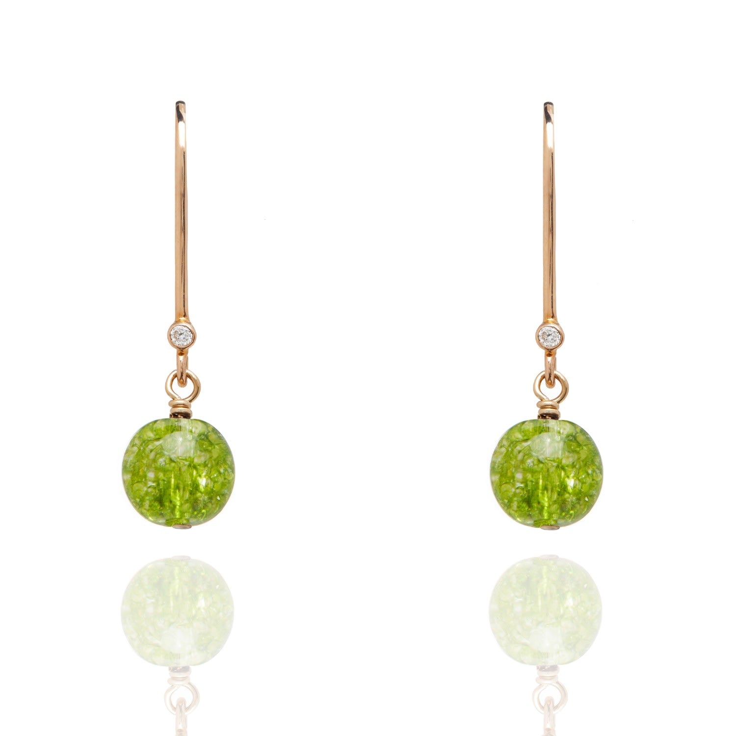 August Birthstone Earrings In Peridot