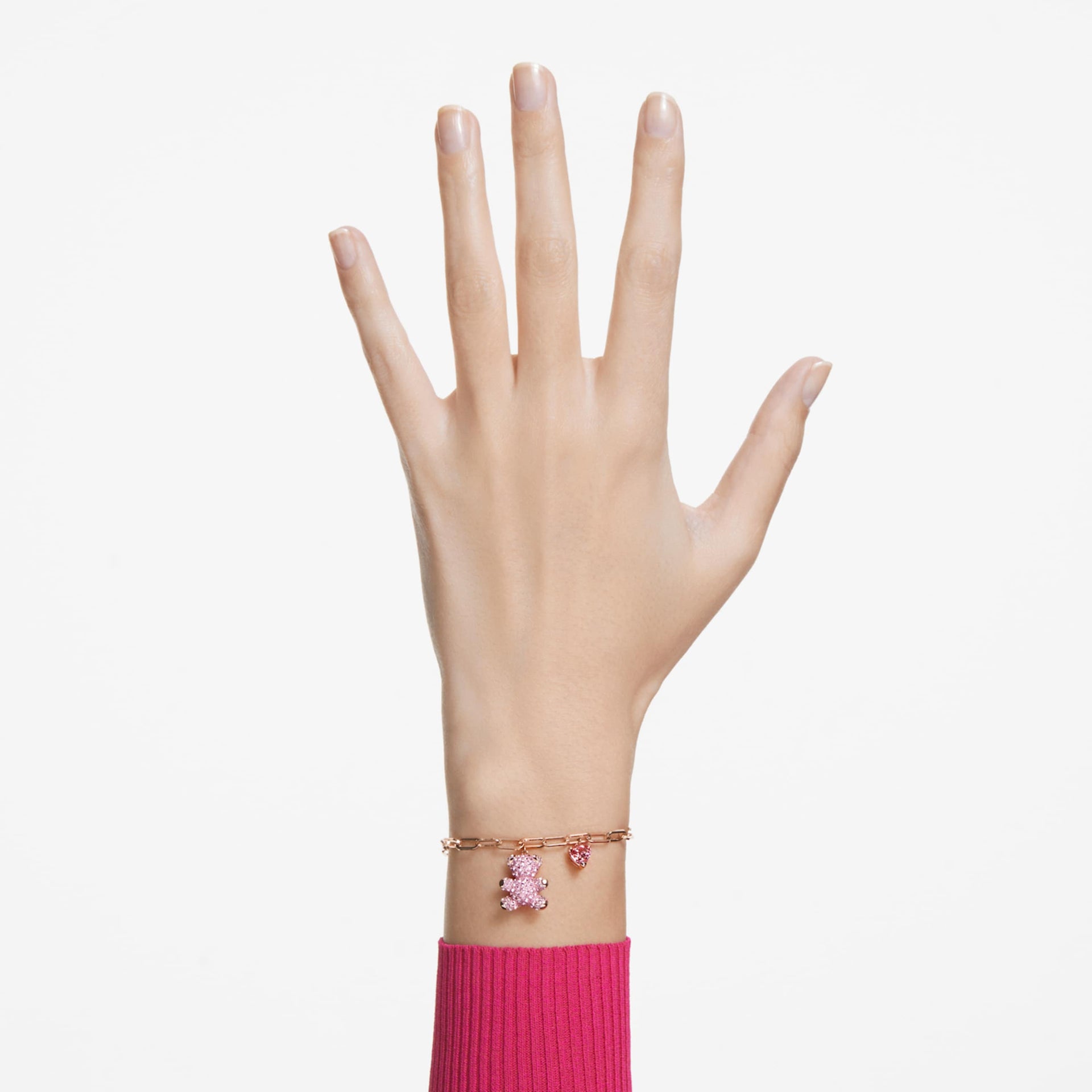TEDDY BRACELET BEAR PINK ROSE GOLD TONE PLATED