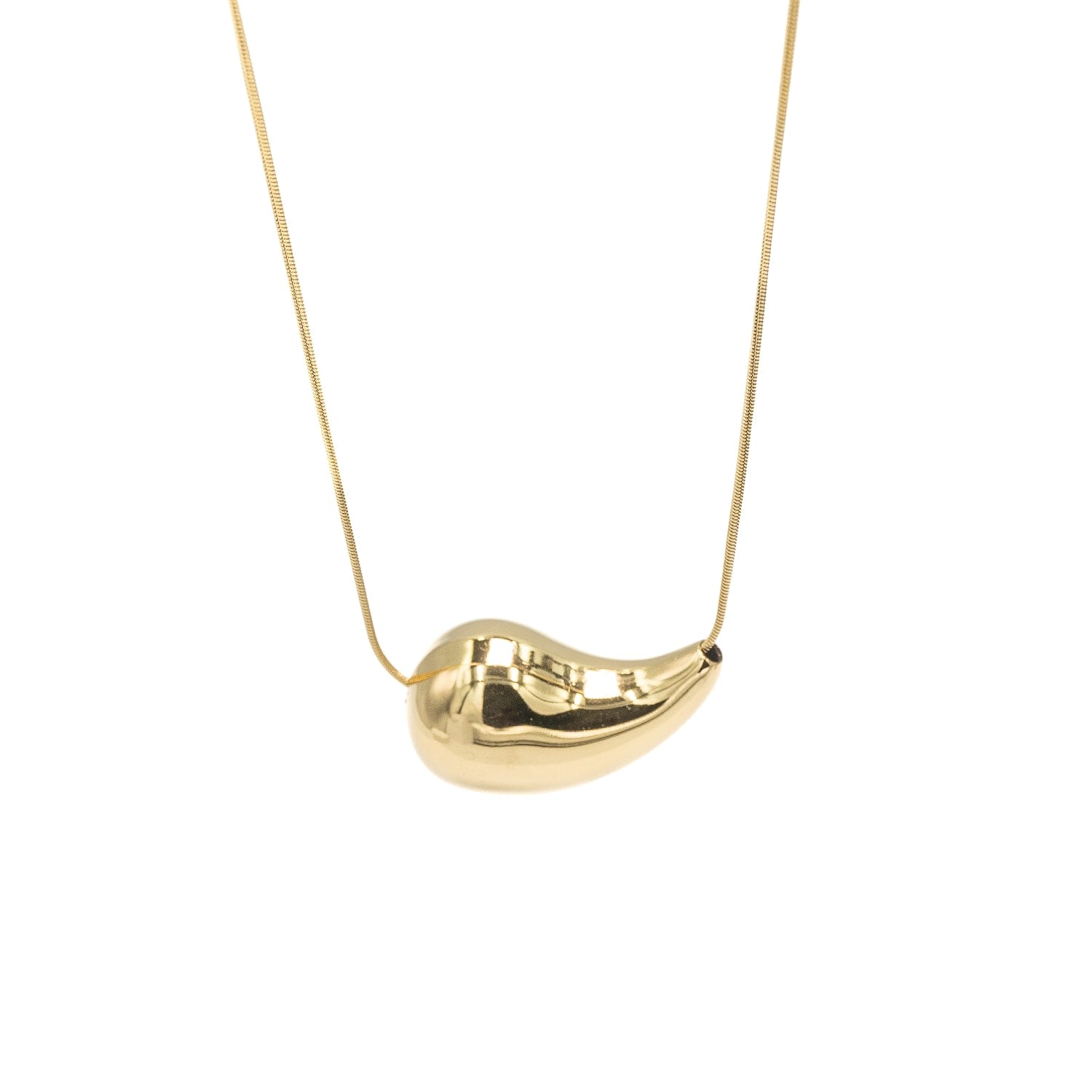 Teja Gold Pear Drop Necklace