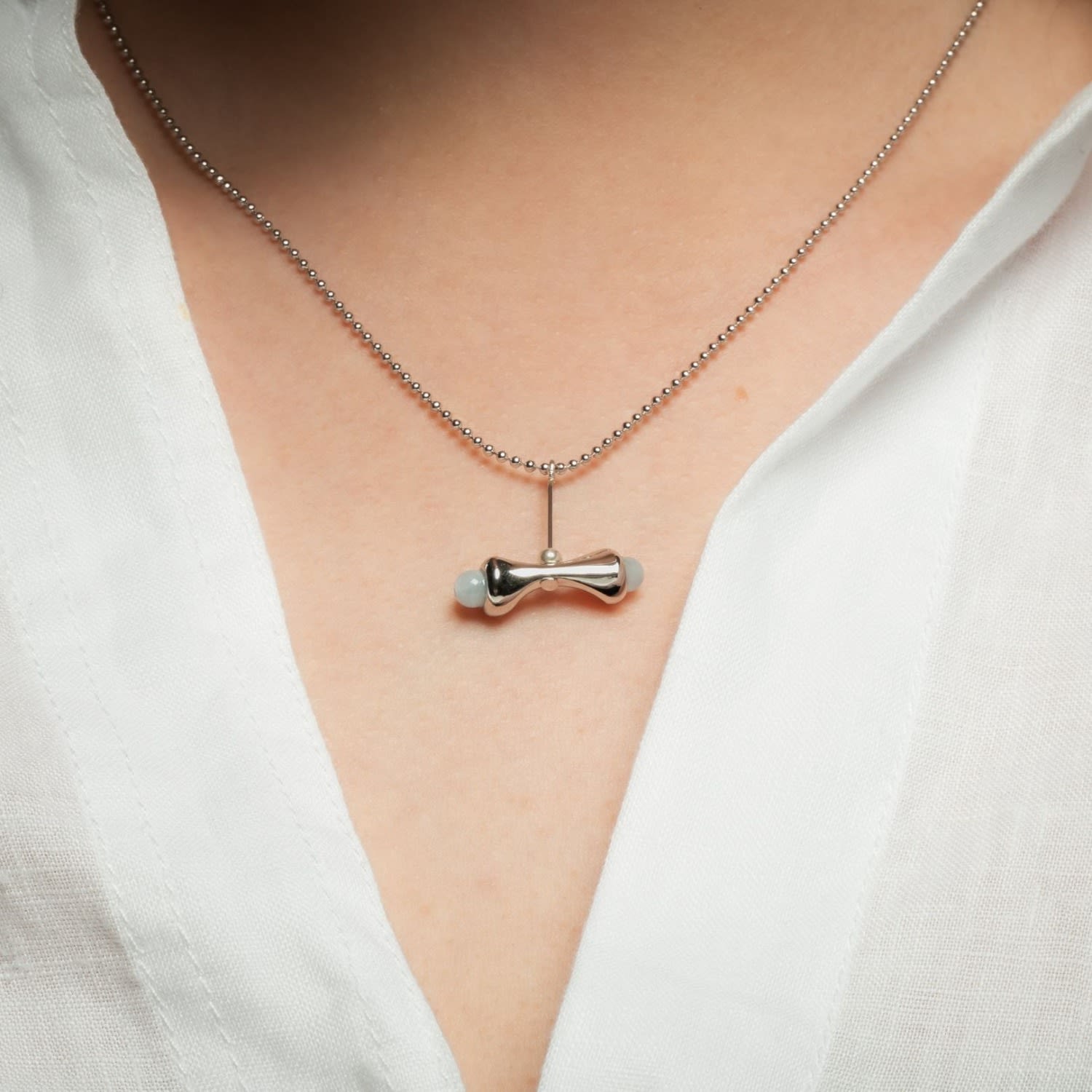 Ten Sixty Four Studio Body Silver Necklace