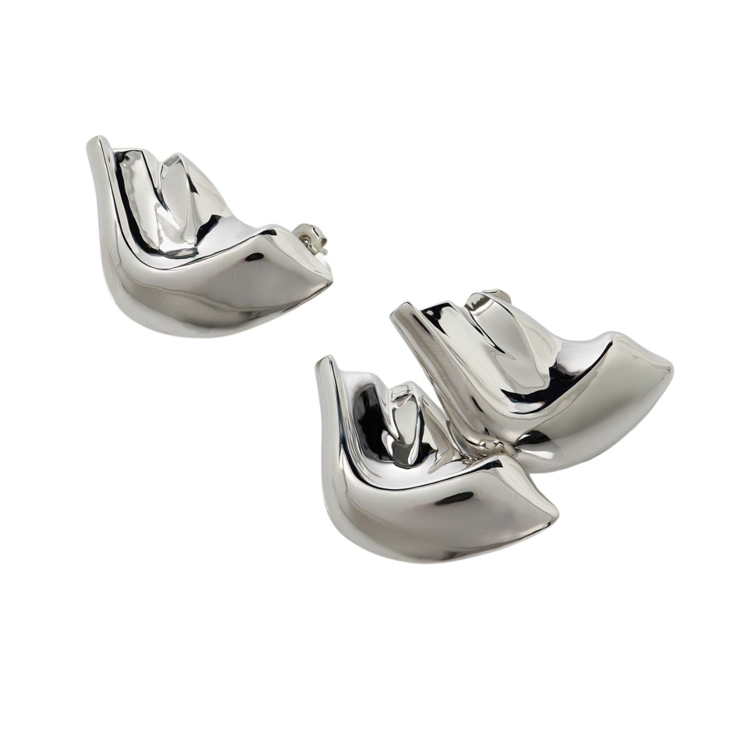 Ten Sixty Four Studio Body Six White Gold Earrings