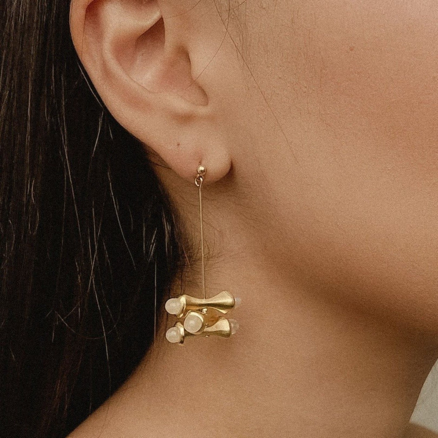 Ten Sixty Four Studio Body Ten Drop Gold Earrings