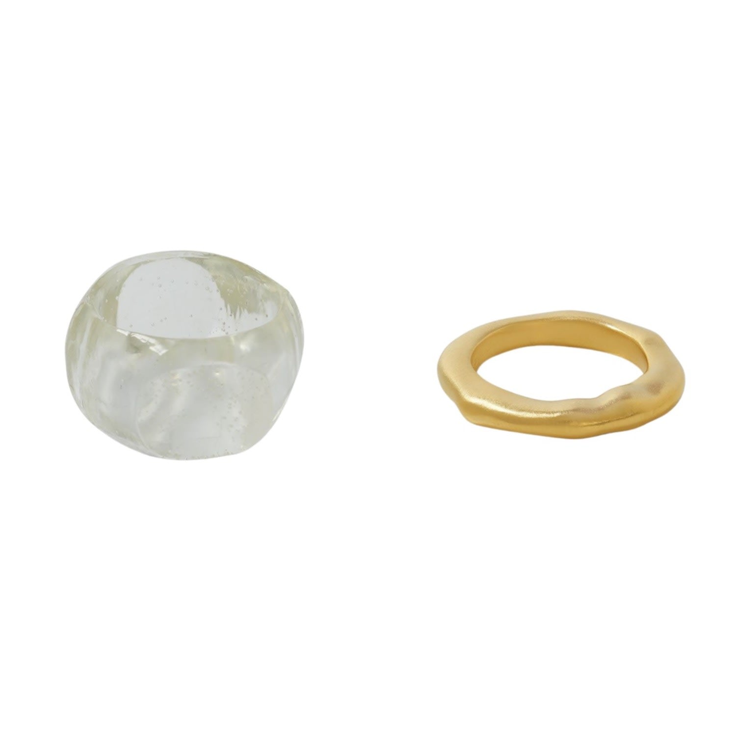 Ten Sixty Four Studio Curvilinear Archives Gold Ring Set