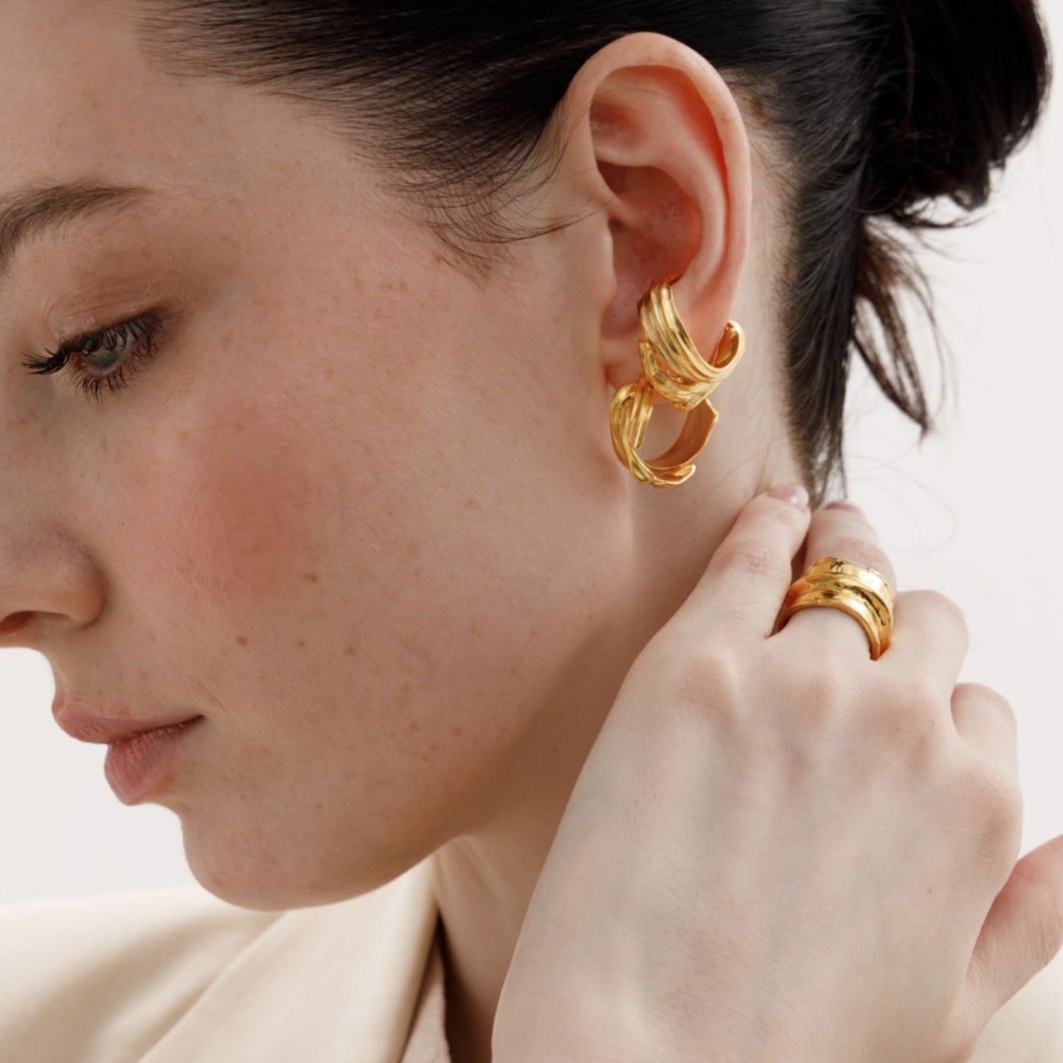Ten Sixty Four Studio Gold Origin Earring Set