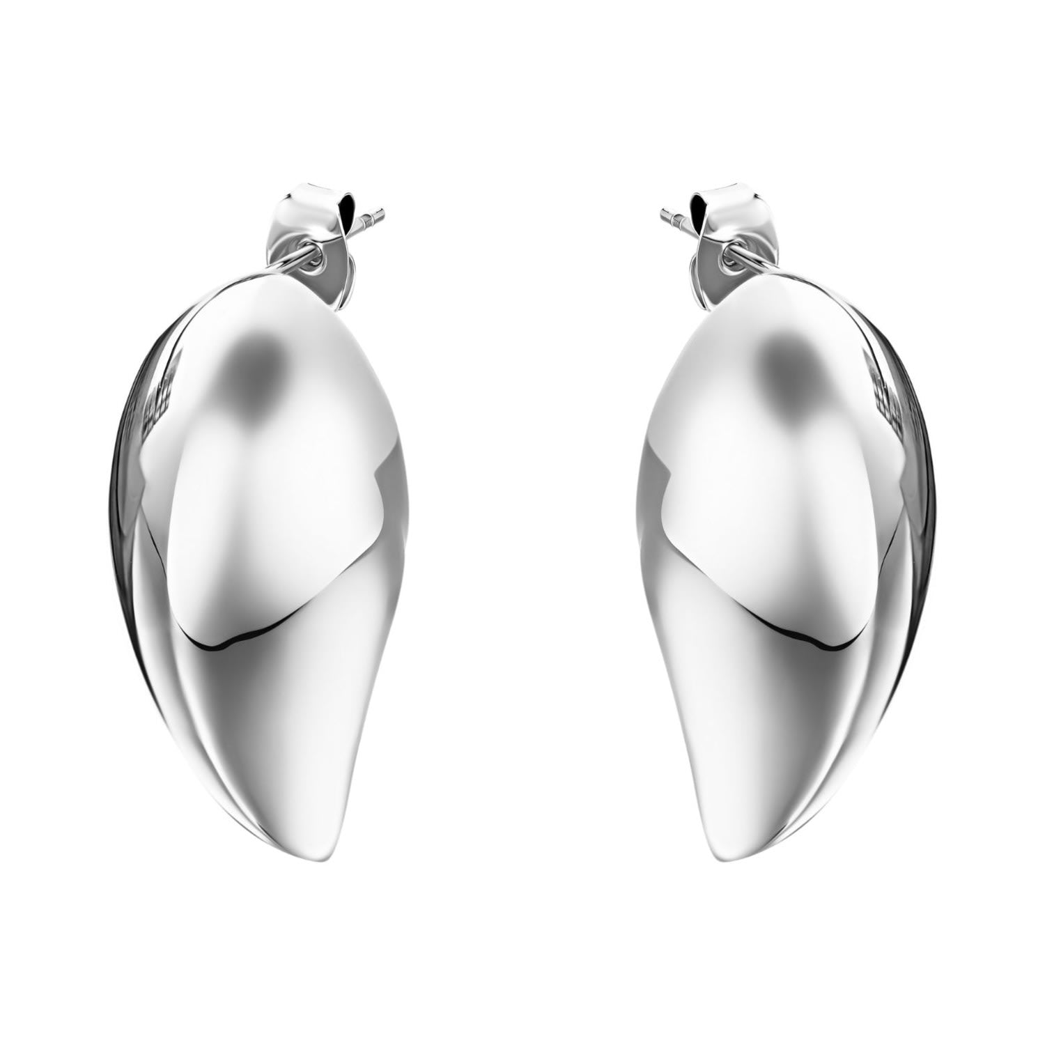 Ten Sixty Four Studio Small Horn Silver Earrings