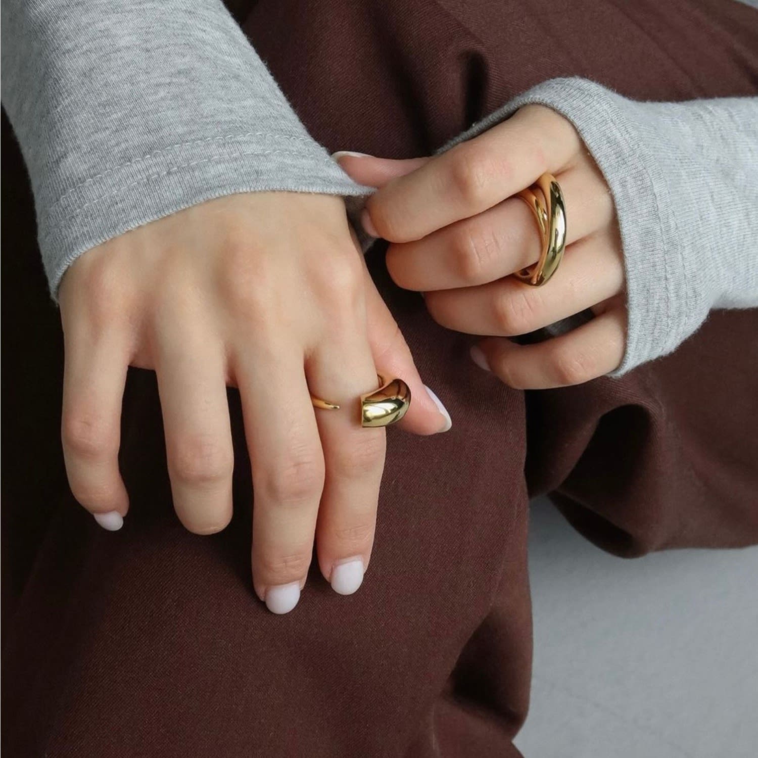 Ten Sixty Four Studios Gold Horn Ring