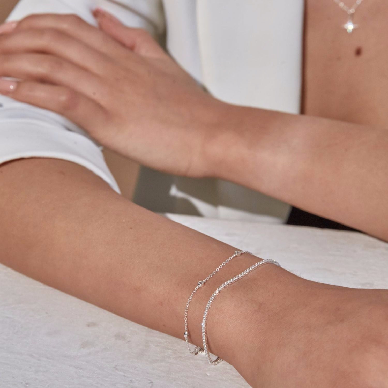 Tennis Chain Bracelet Silver