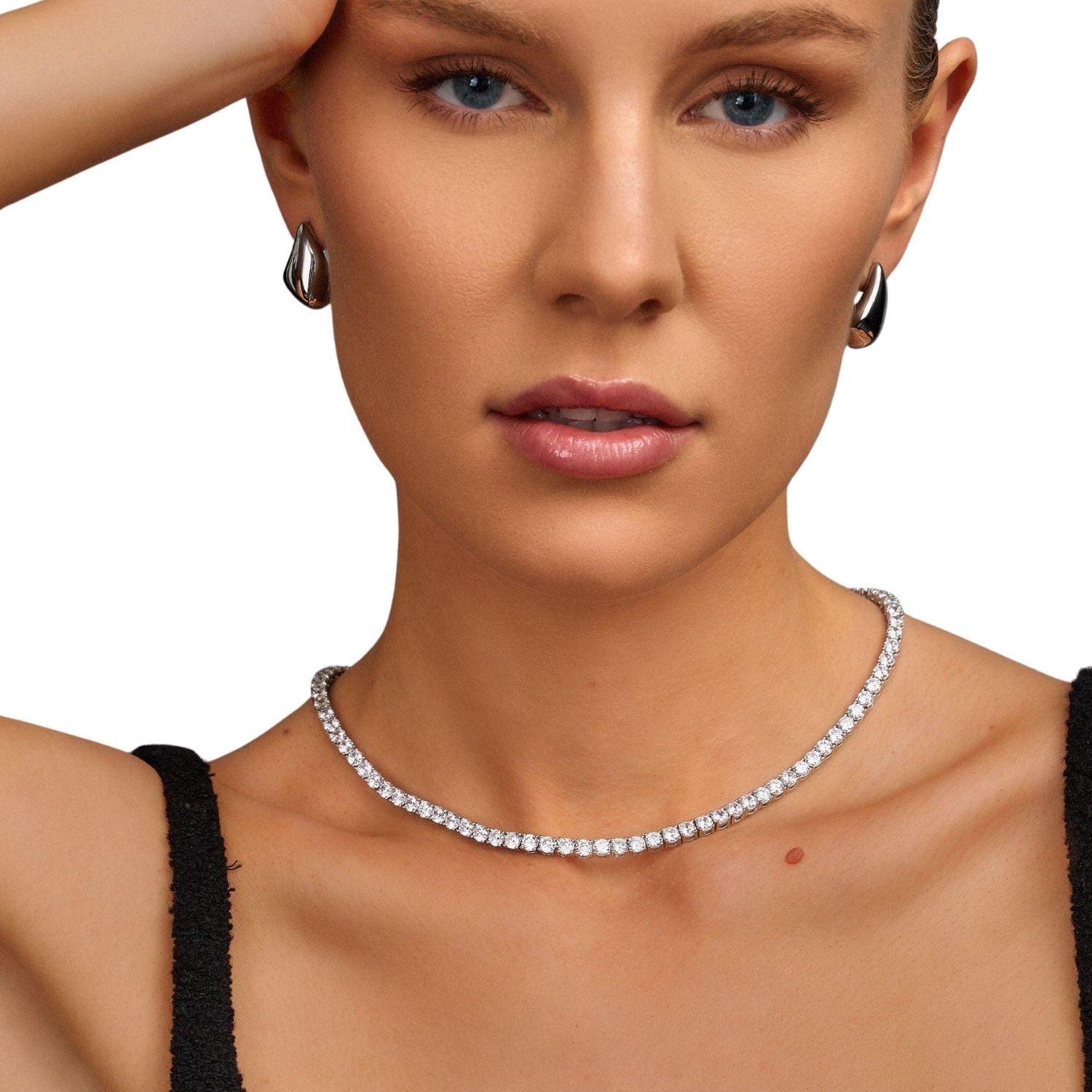 Tennis Choker In Silver