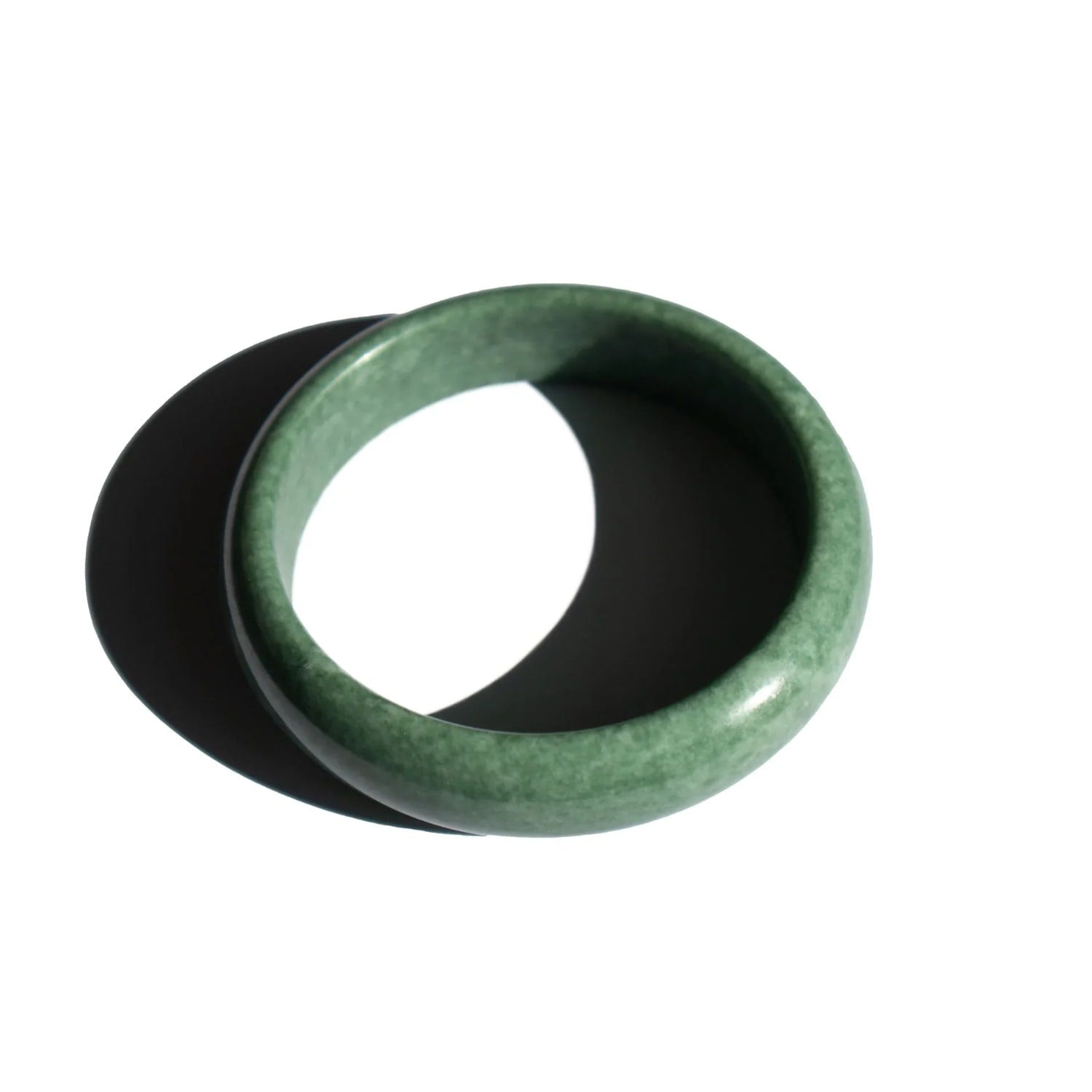 Tennis Opaque Green Jade Bangle - Green