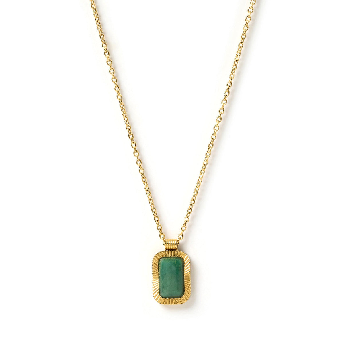 Teo Gold Necklace Emerald