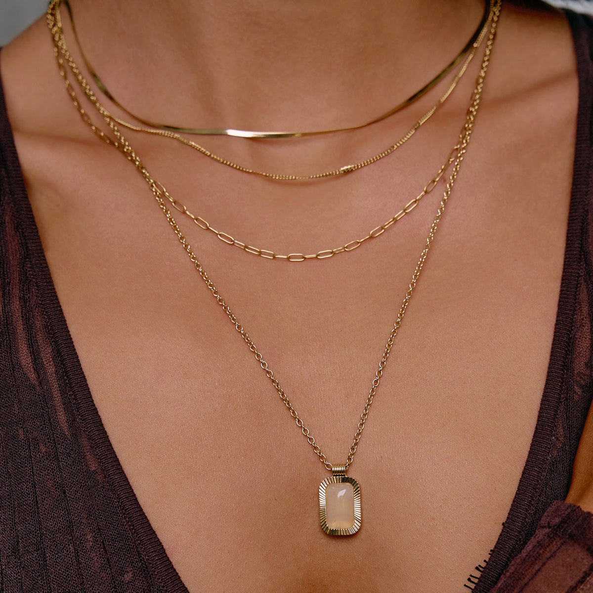 Teo Gold Necklace Rose