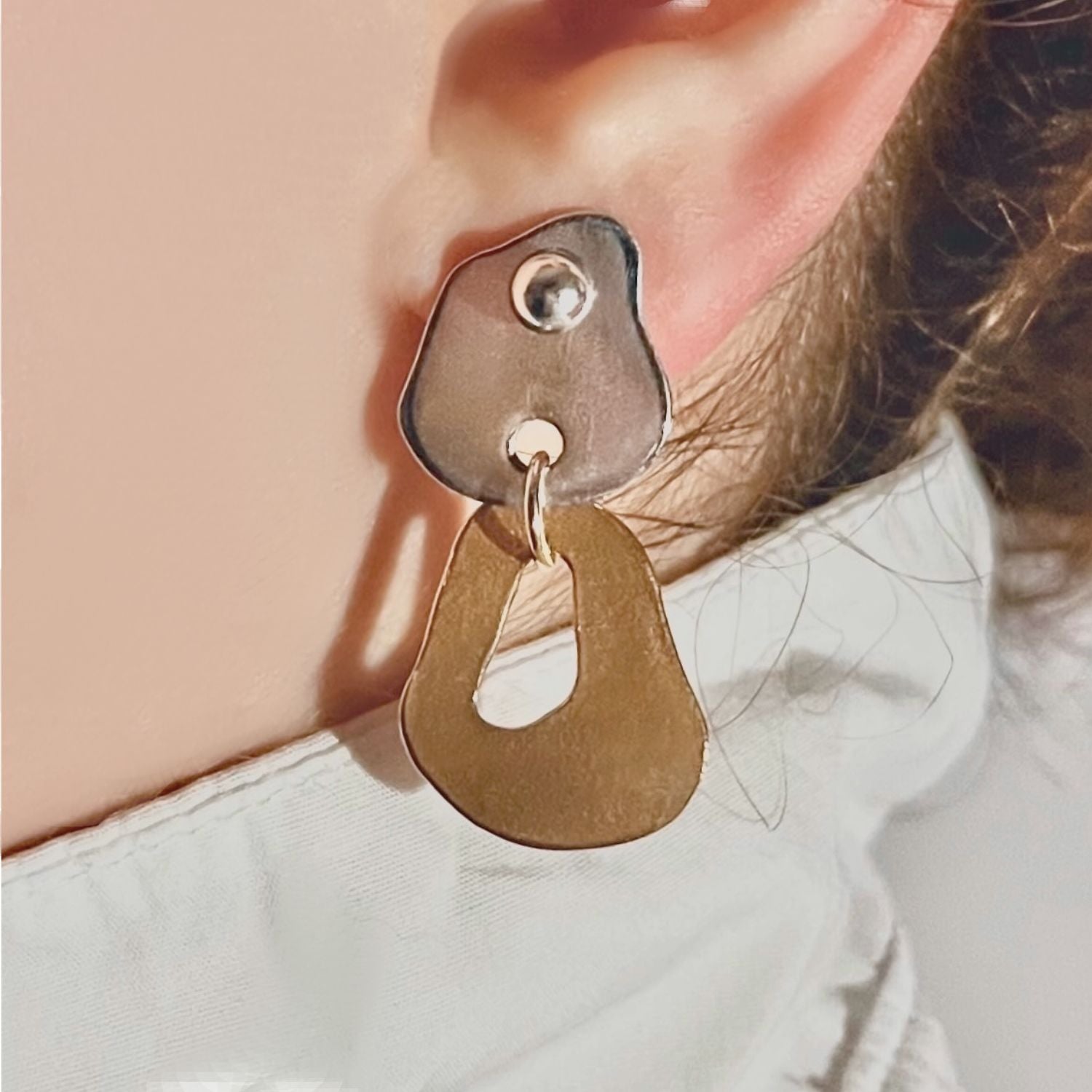 Tesla Earrings Two Tone