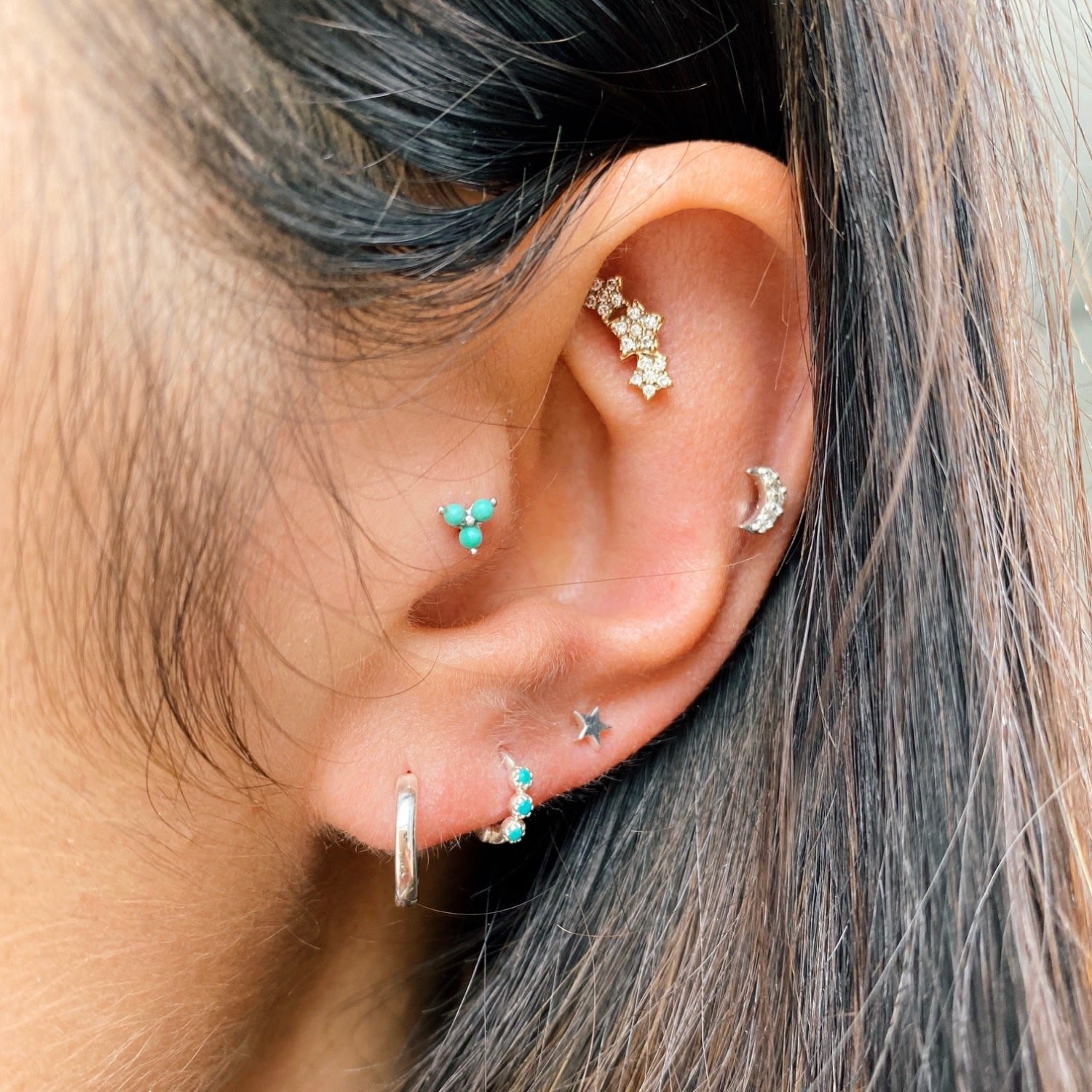 Huggie Hoop Earring Sterling Silver