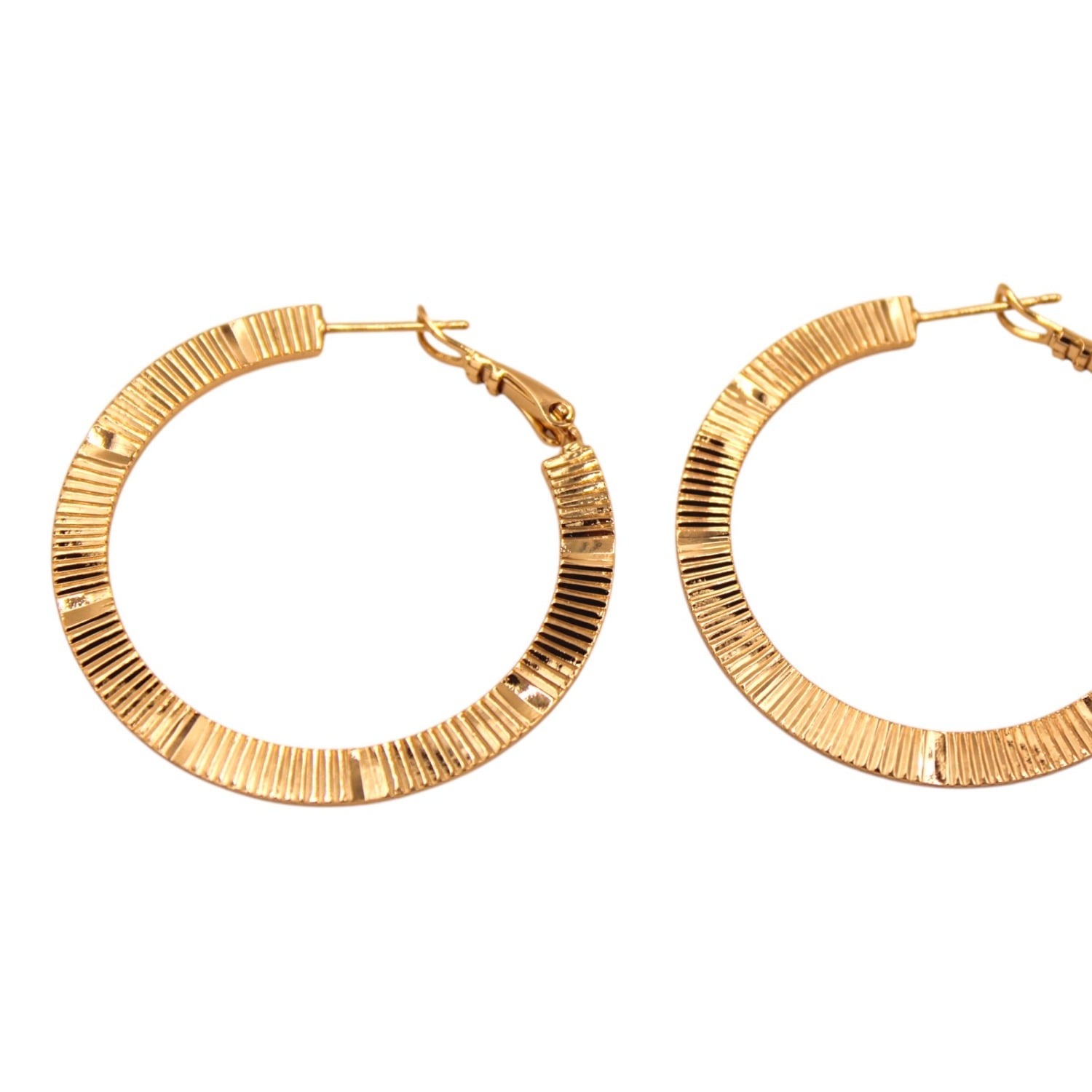 Texture Hoop Earrings
