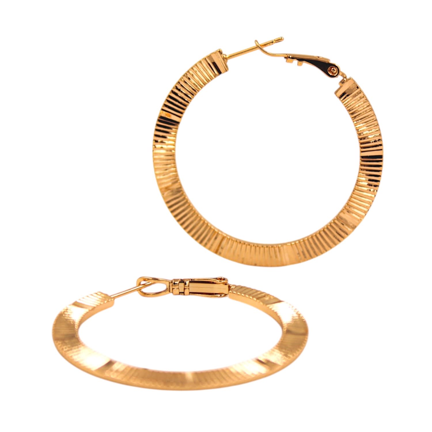 Texture Hoop Earrings