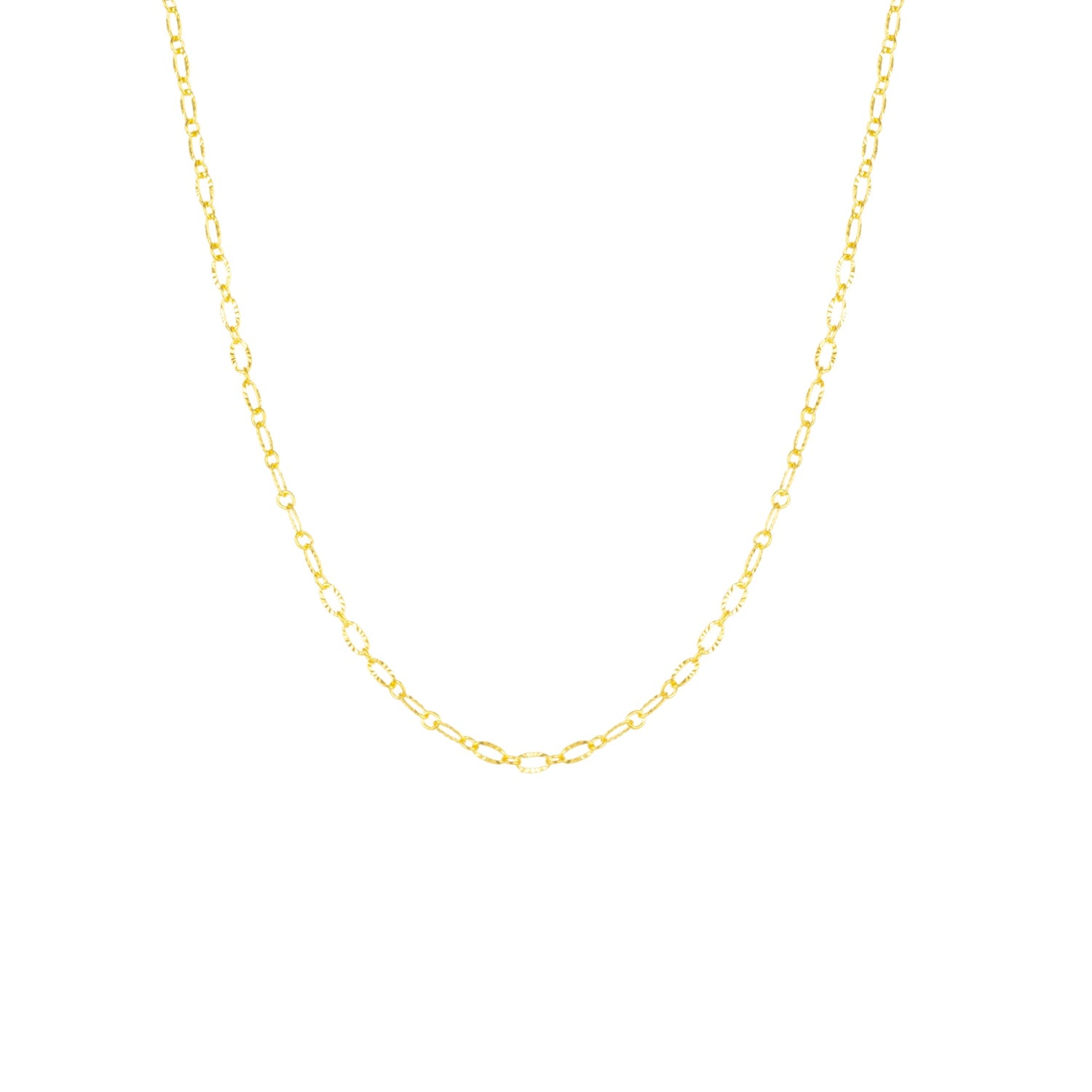 Textured Gold Mini Link Chain Necklace