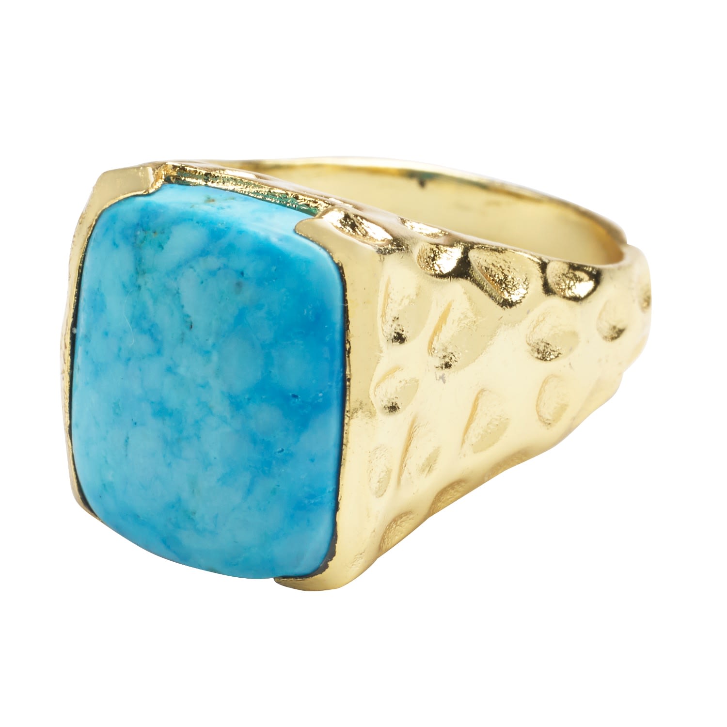 Happy' Turquoise Gemstone Gold Ring