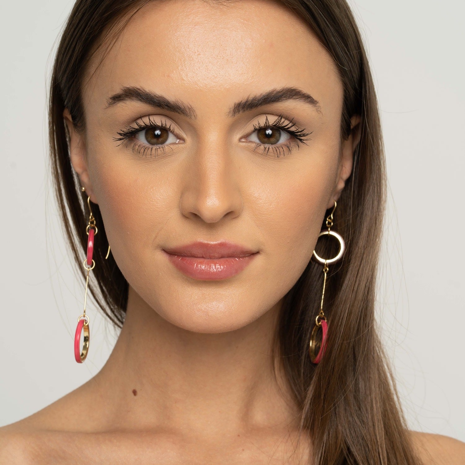 Thin Two Drop Lucite Earrings