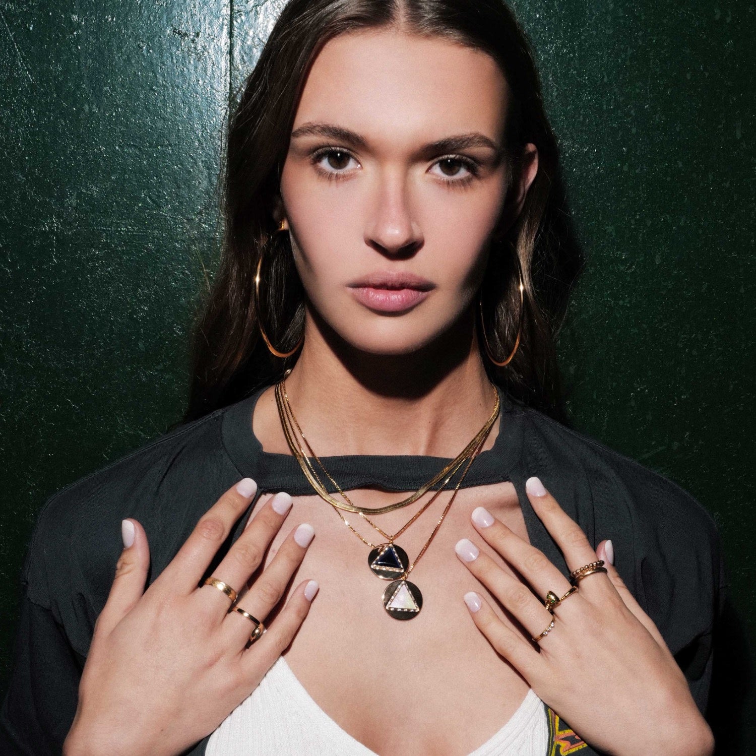 Hey You Necklace, Tiger's Eye - Gold