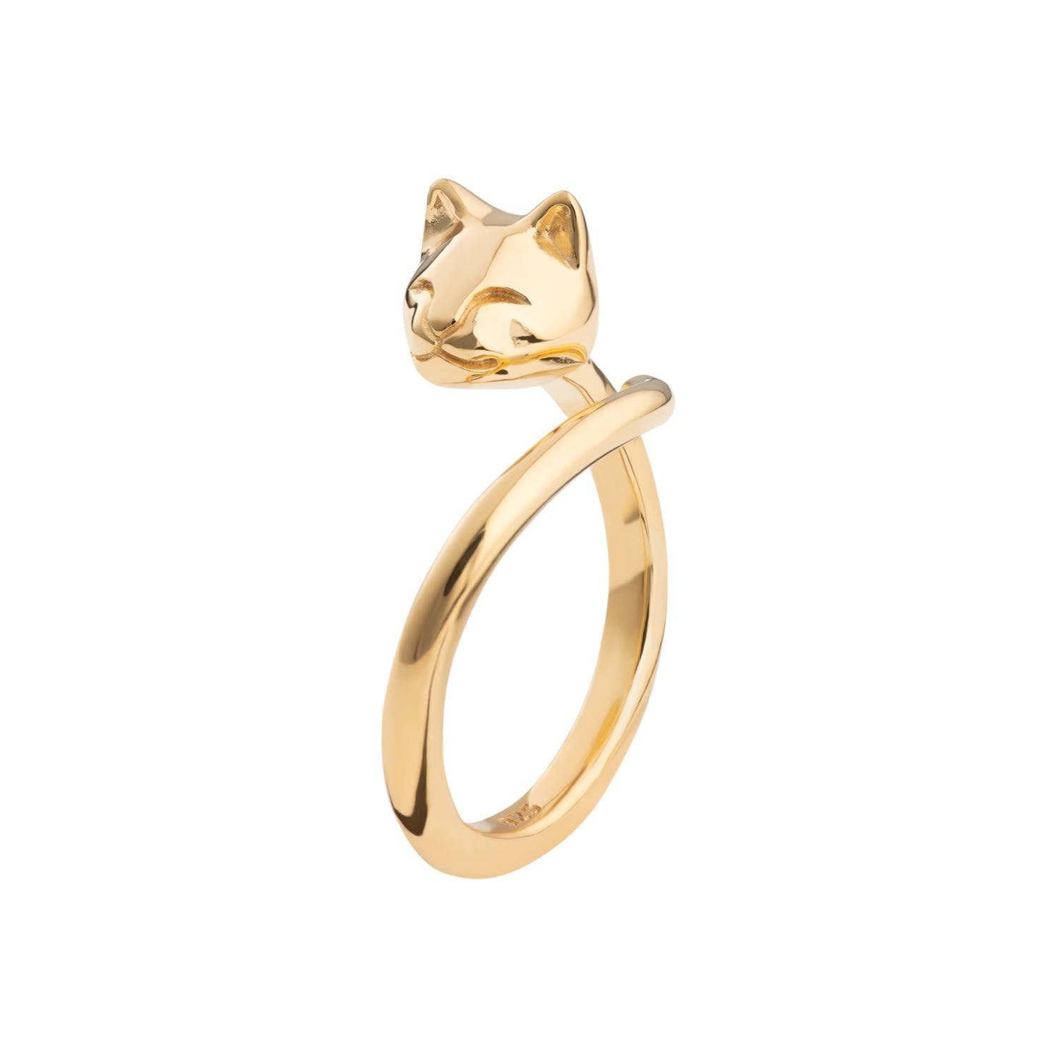 Gold Plated Cat Ring