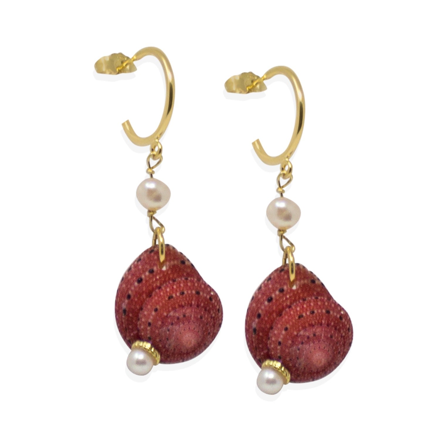 Zanzibar Shell Hoop Earrings