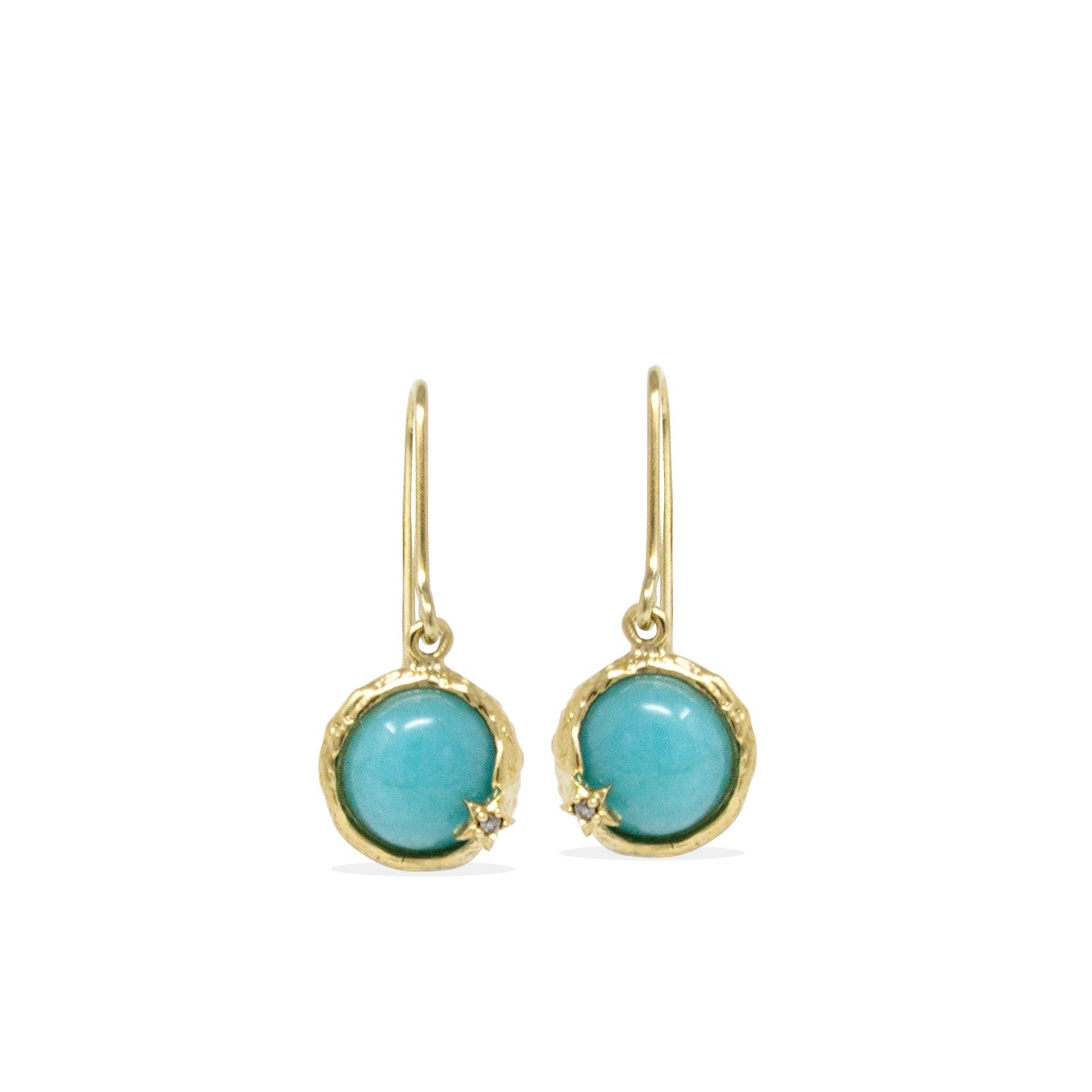 Ad Astra Gold-Plated Amazonite Earrings