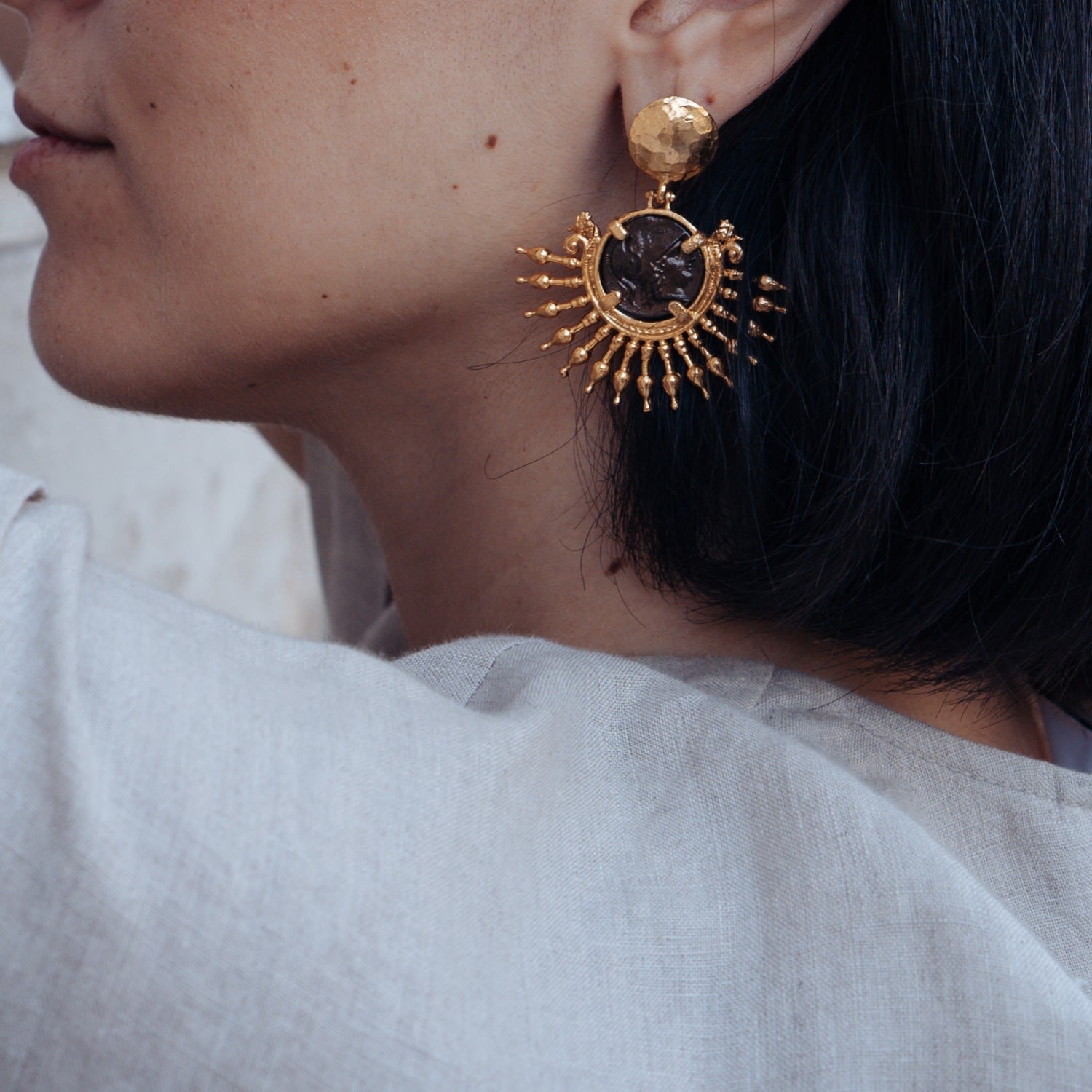 The Ancient - Statement Earrings 24K Gold Plated