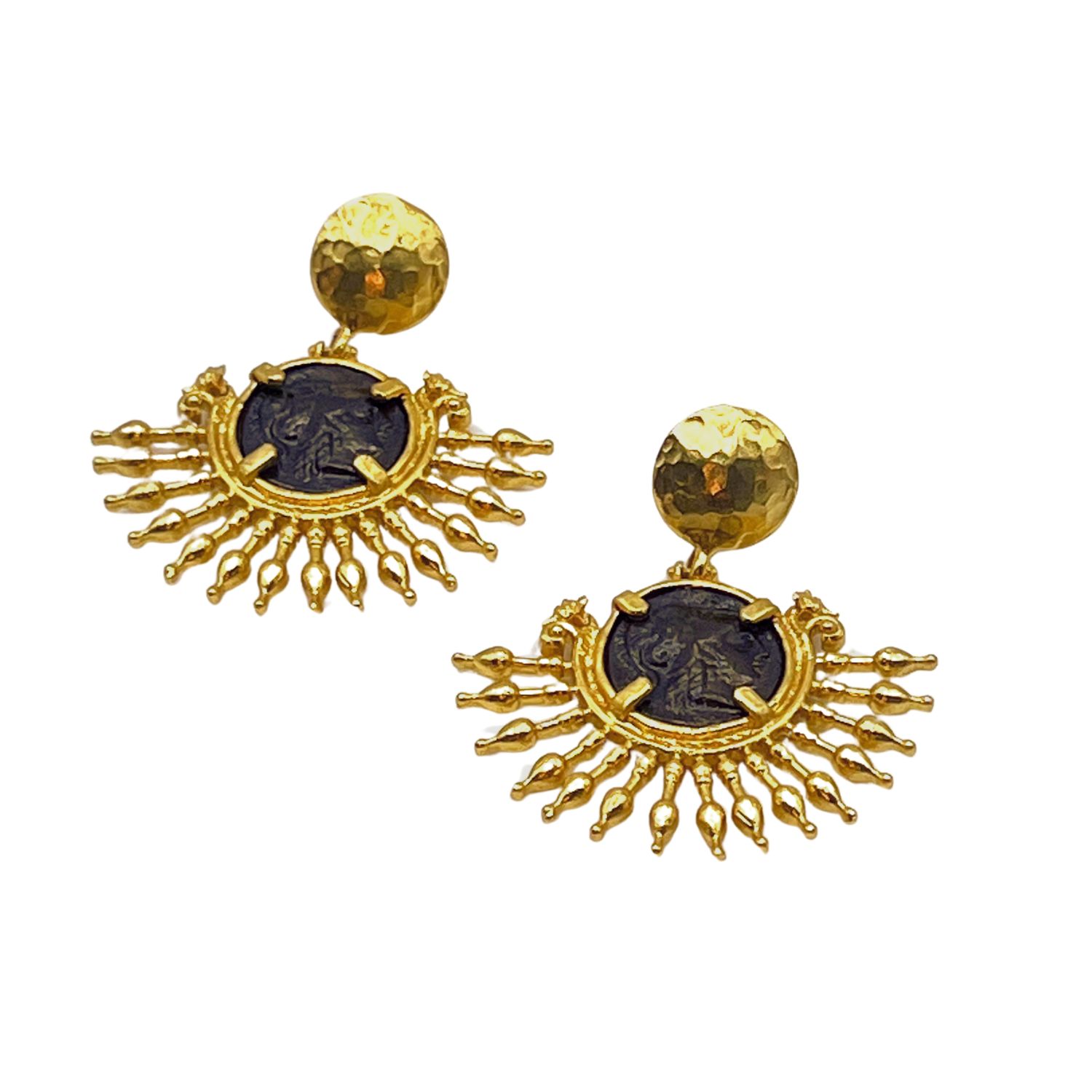 The Ancient - Statement Earrings 24K Gold Plated
