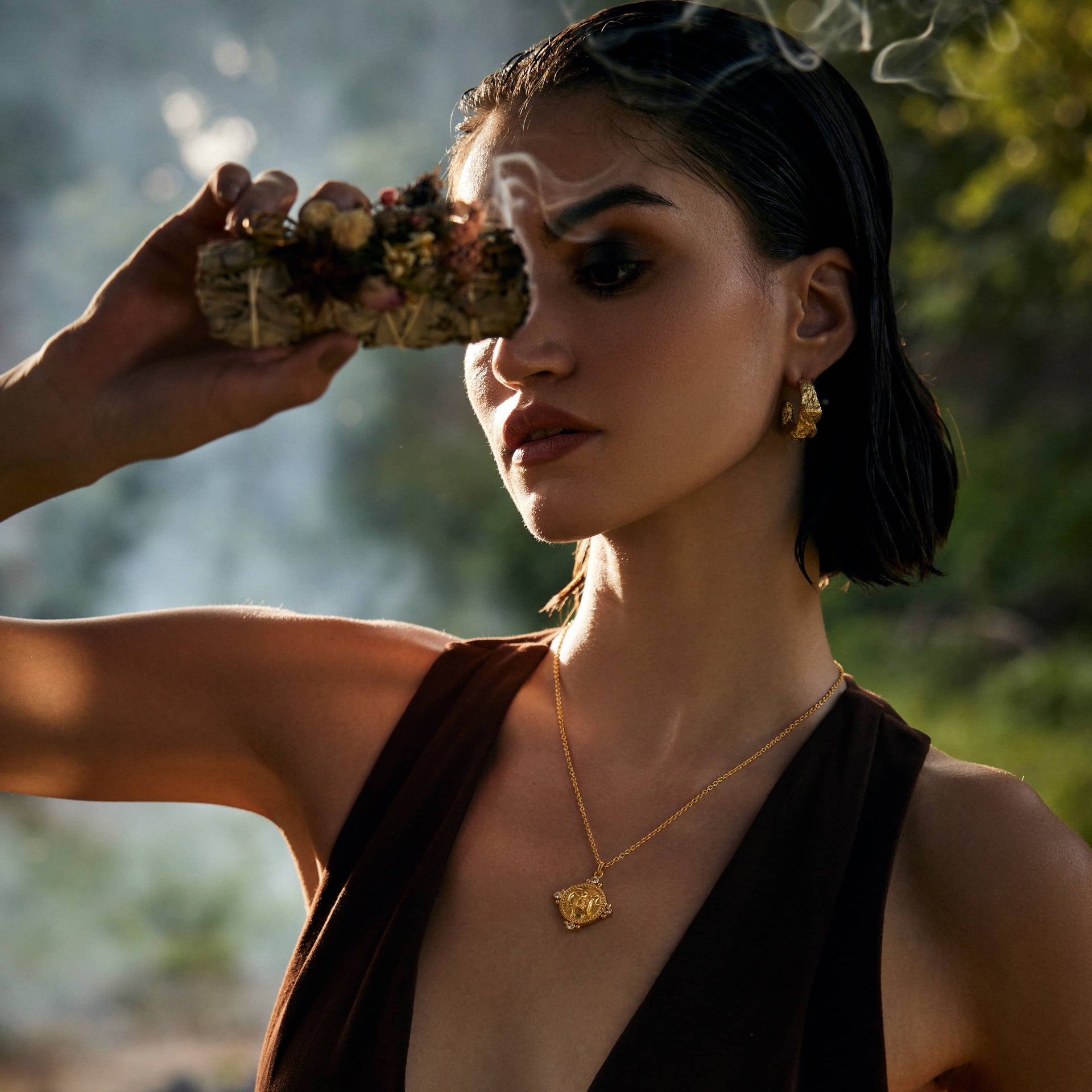 The Aries Zodiac Amulet Necklace In Gold