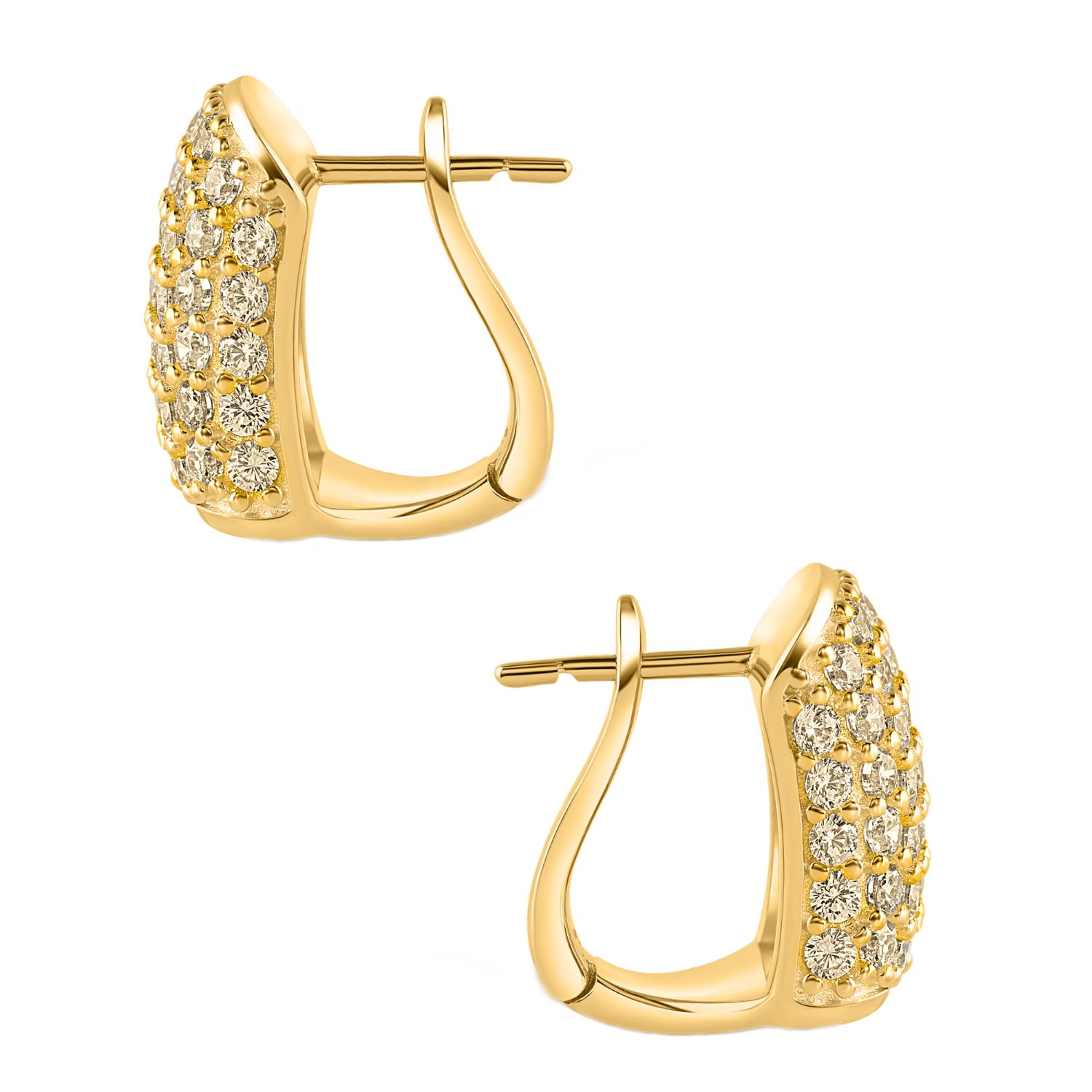 The Audrey Premium Zirconia Earrings In Gold Coated Sterling Silver