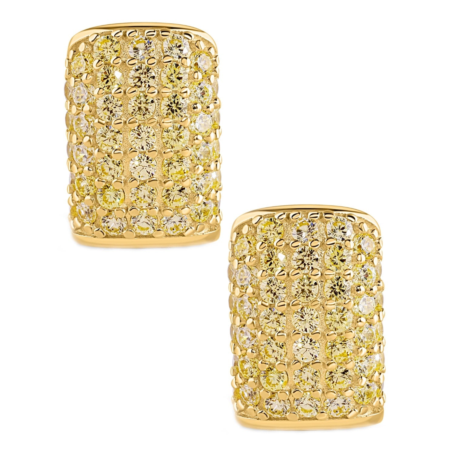 The Audrey Premium Zirconia Earrings In Gold Coated Sterling Silver