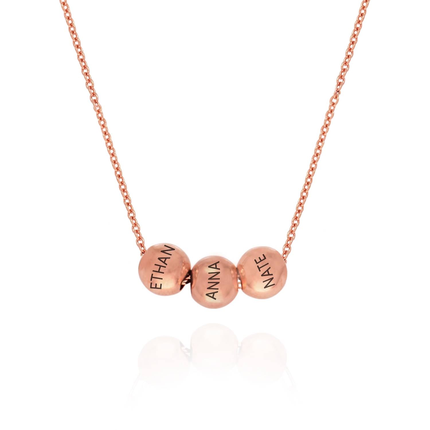 The Balance Bead Necklace in 18k Rose Gold Plating