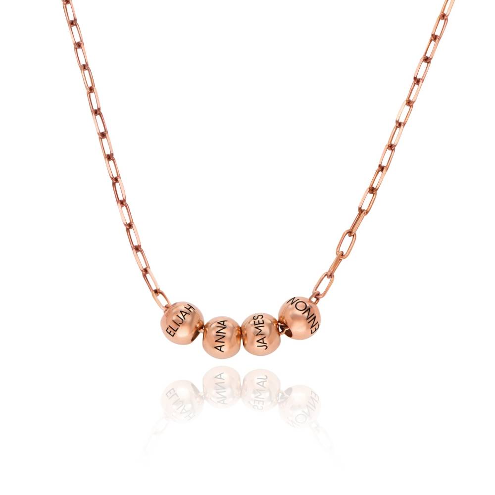 The Balance Bead Necklace in 18K Rose Gold Vermeil