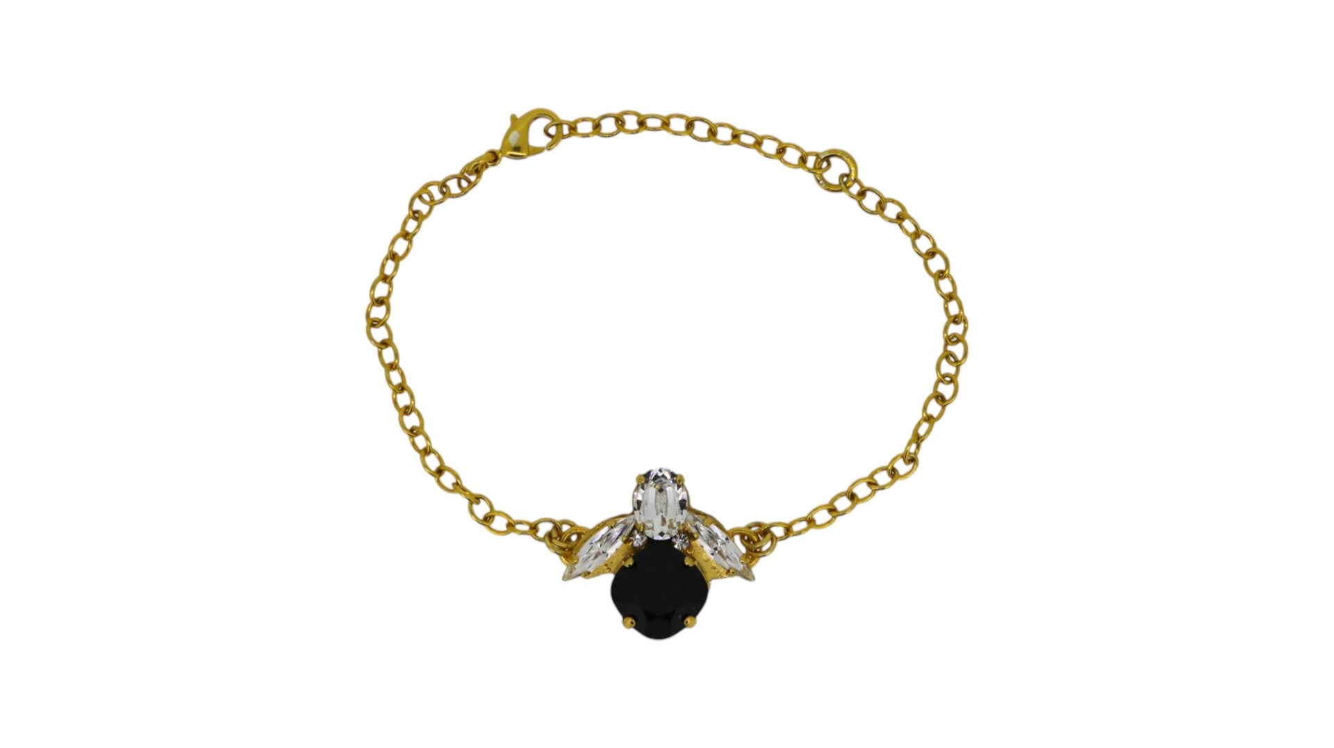 The Black Bee Bracelet In Gold