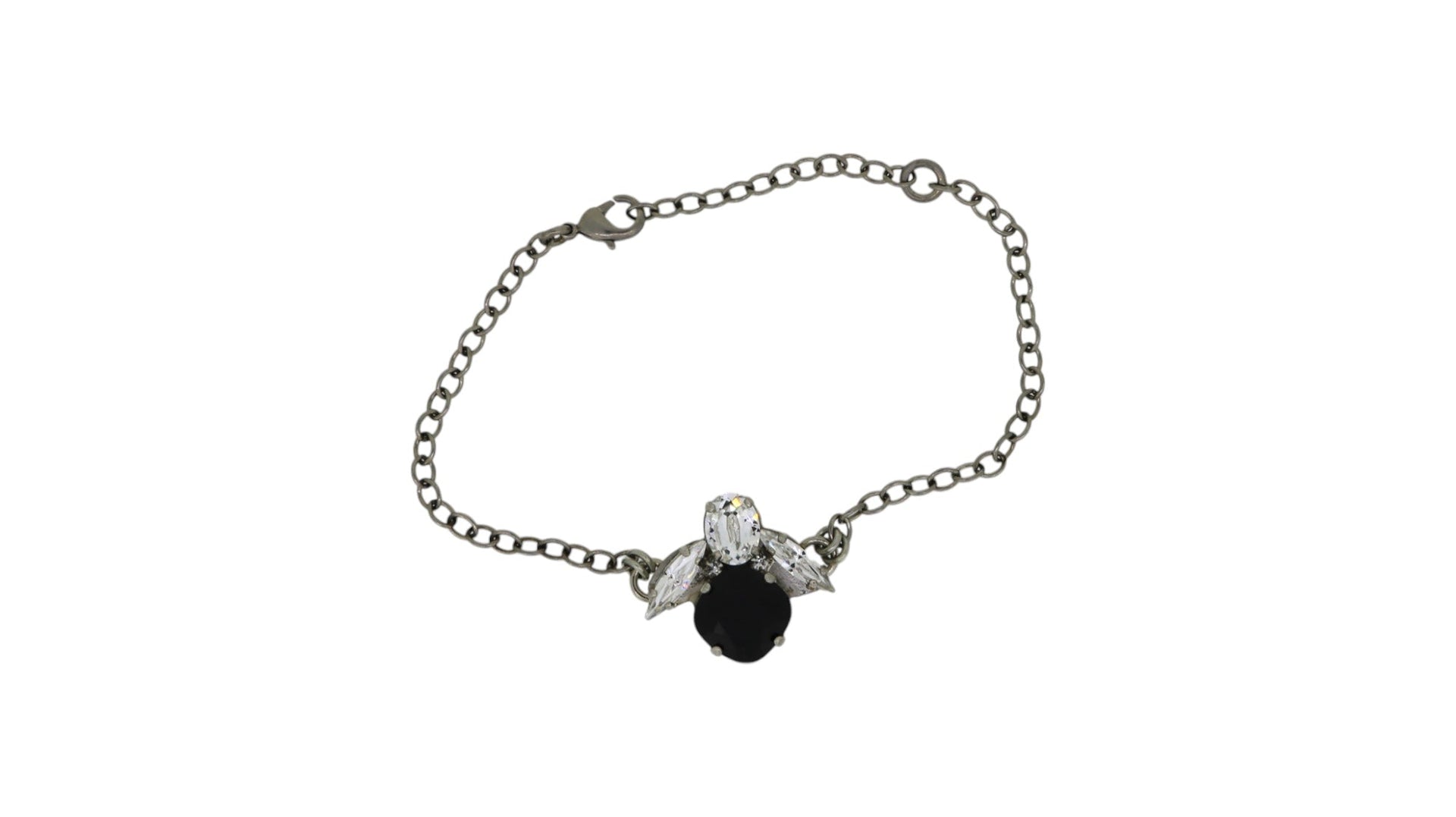 The Black Bee Bracelet In Platinum