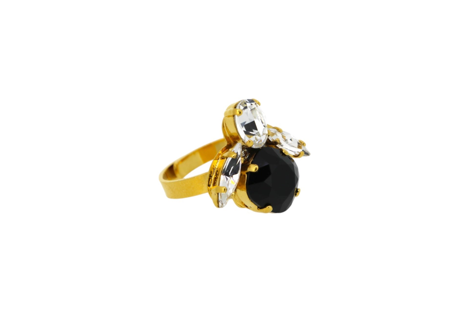 The Black Bee Ring In Gold