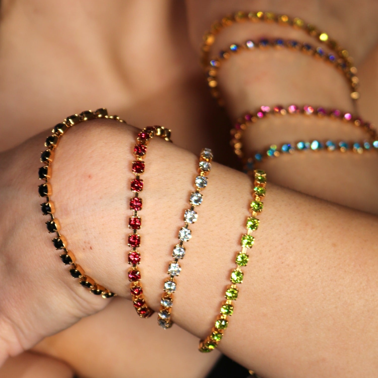 The Black Tennis Bracelet In Gold