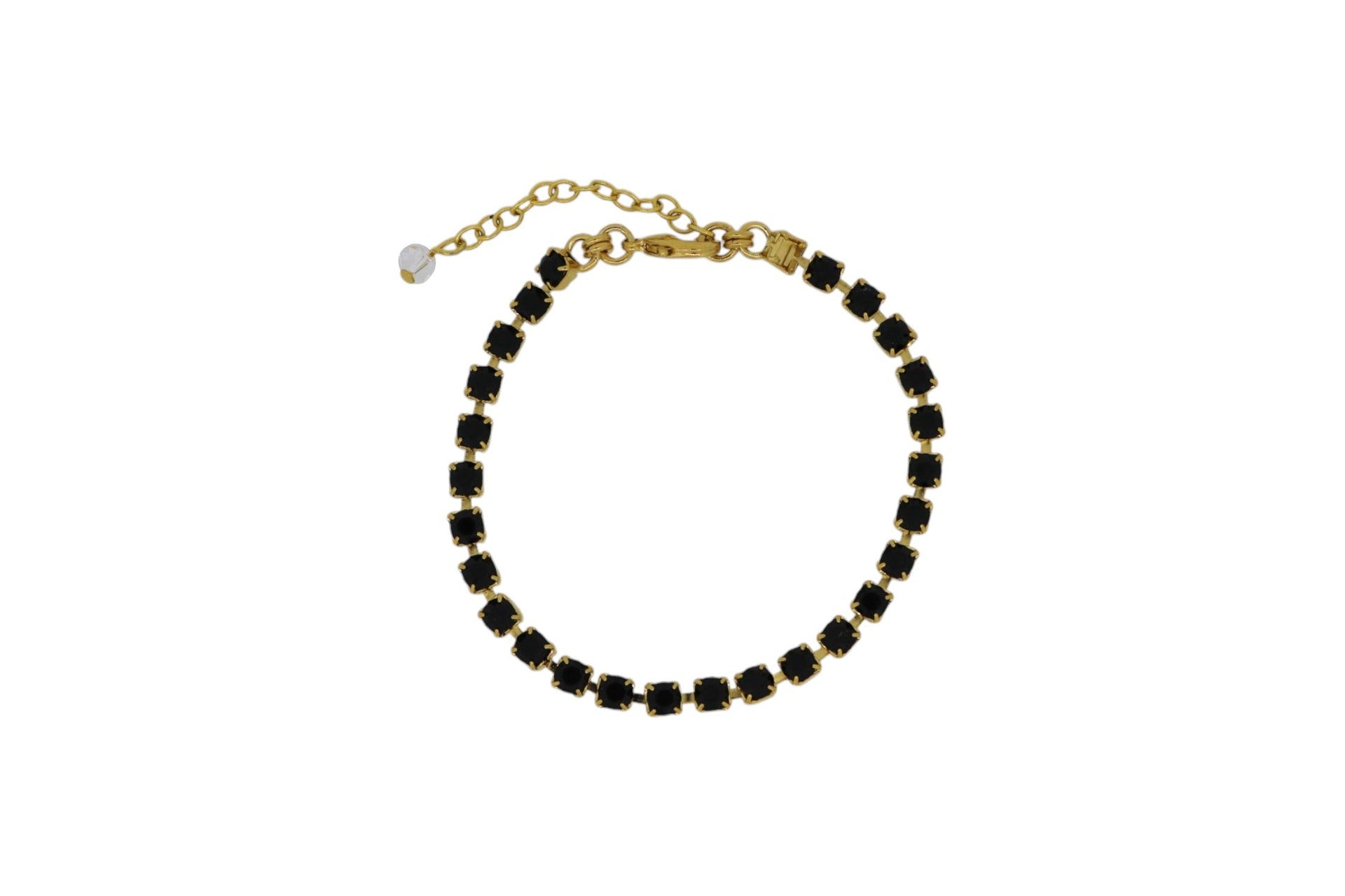 The Black Tennis Bracelet In Gold