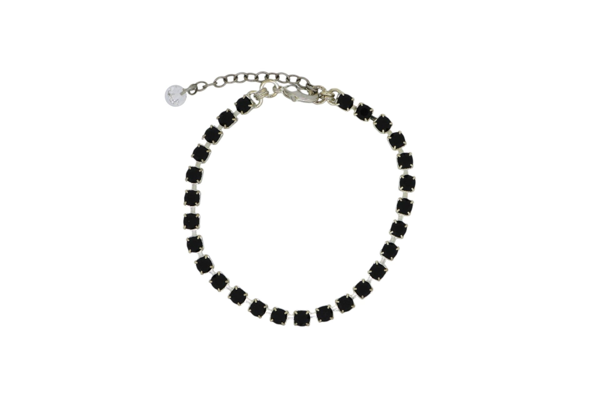 The Black Tennis Bracelet In Platinum