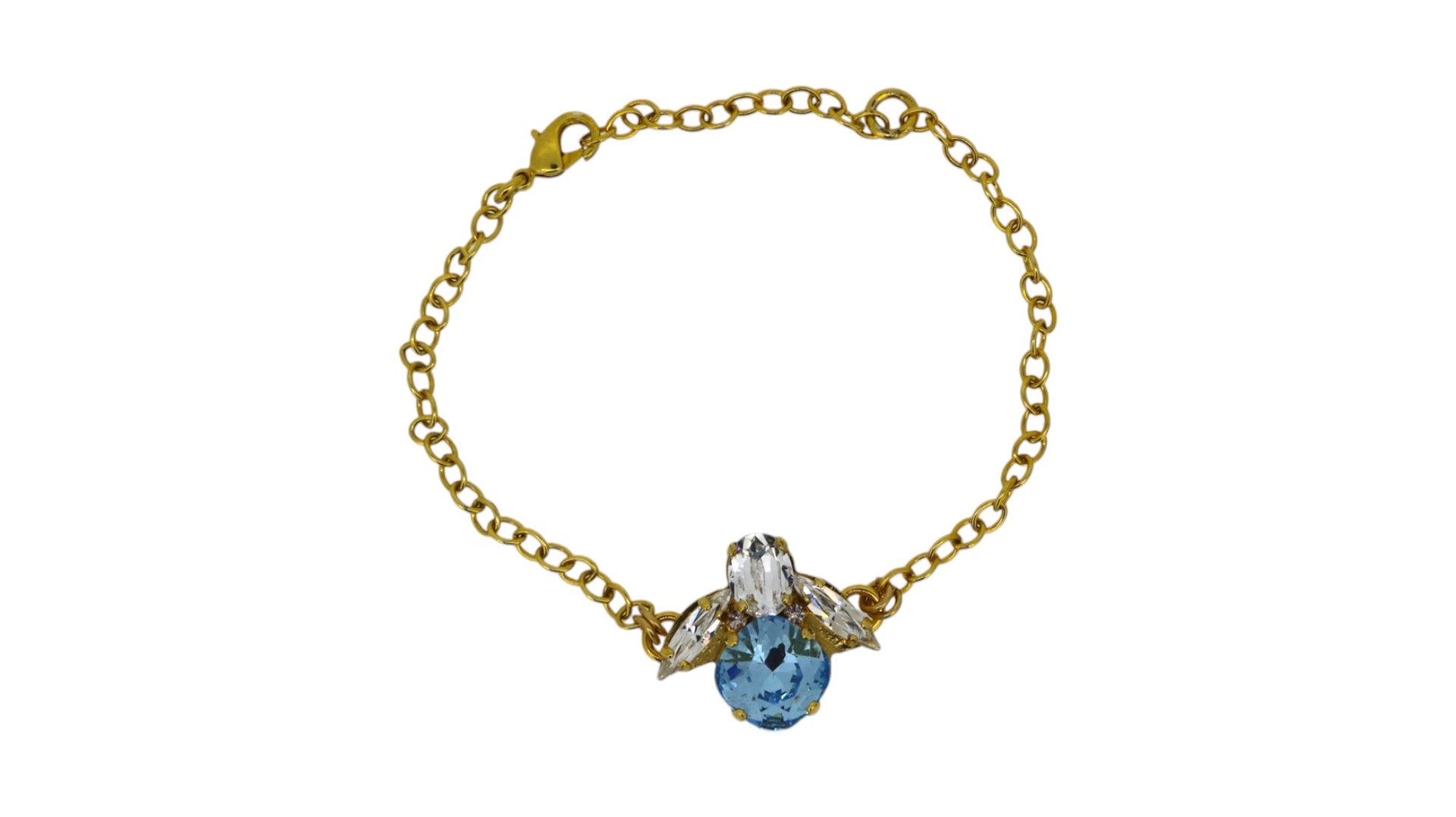 The Blue Bee Bracelet In Gold