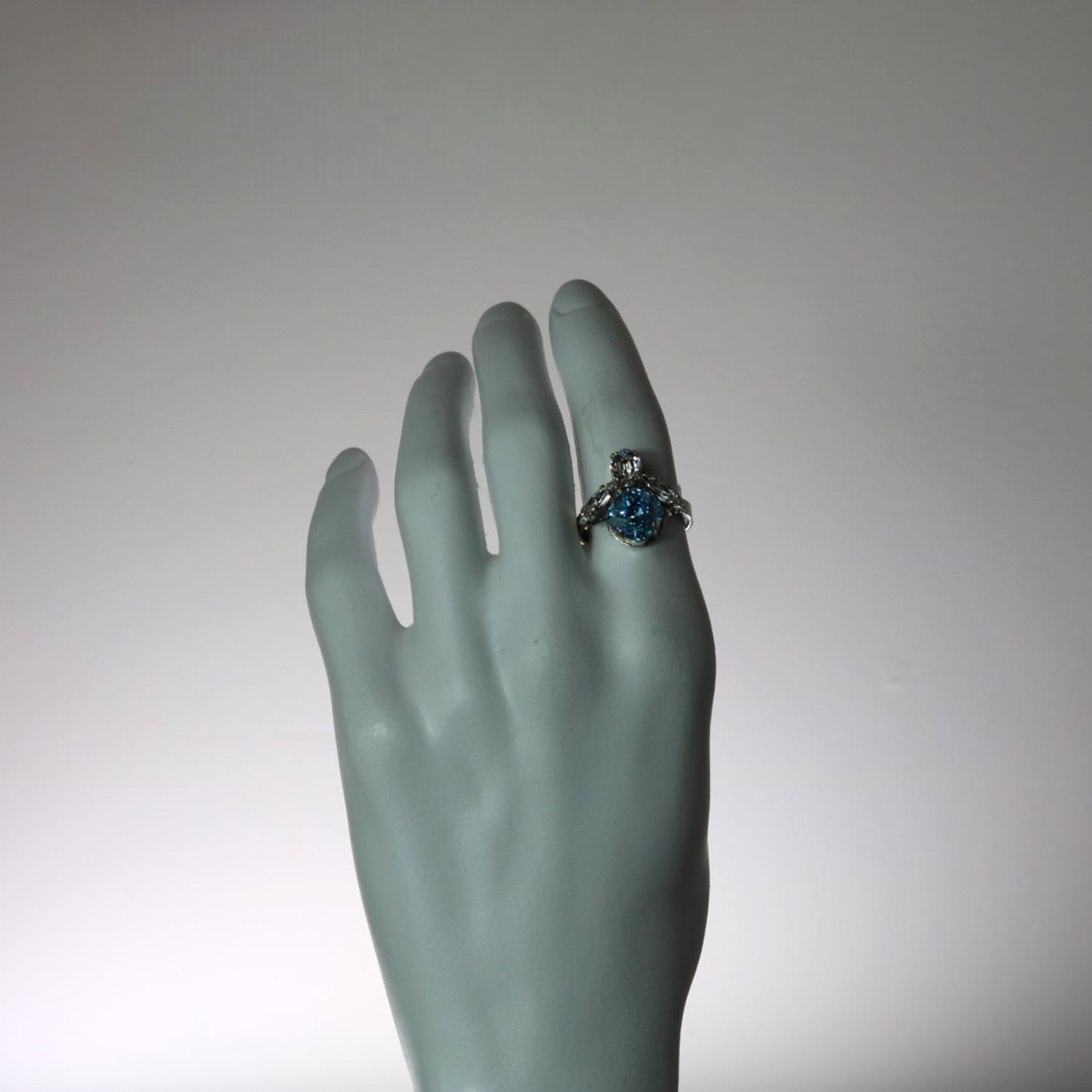 The Blue Bee Ring In Platinum