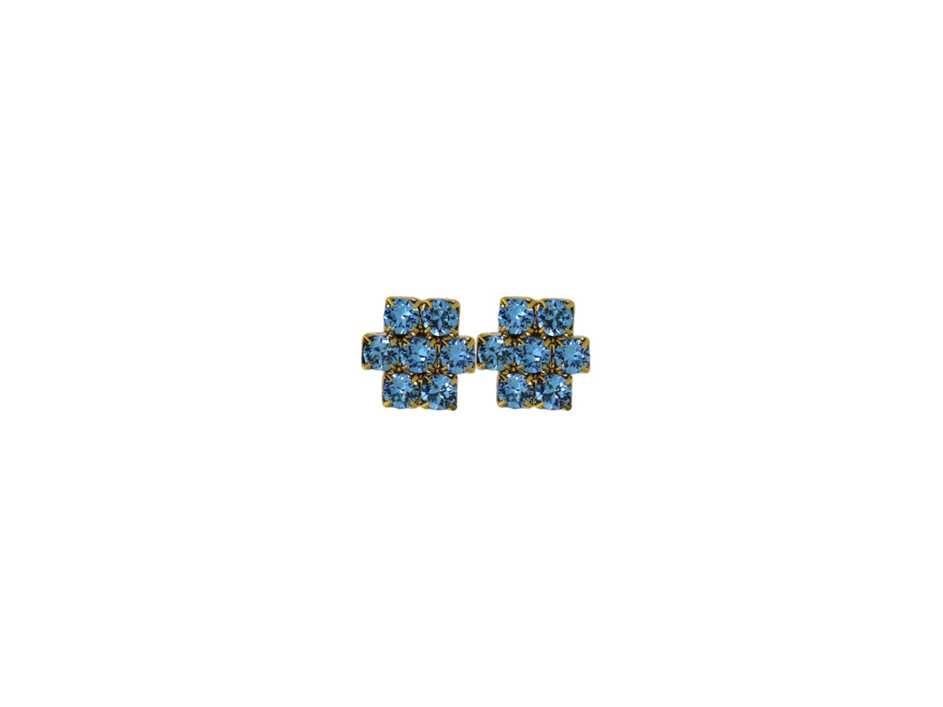 The Blue Hive Earrings In Gold - Pierced