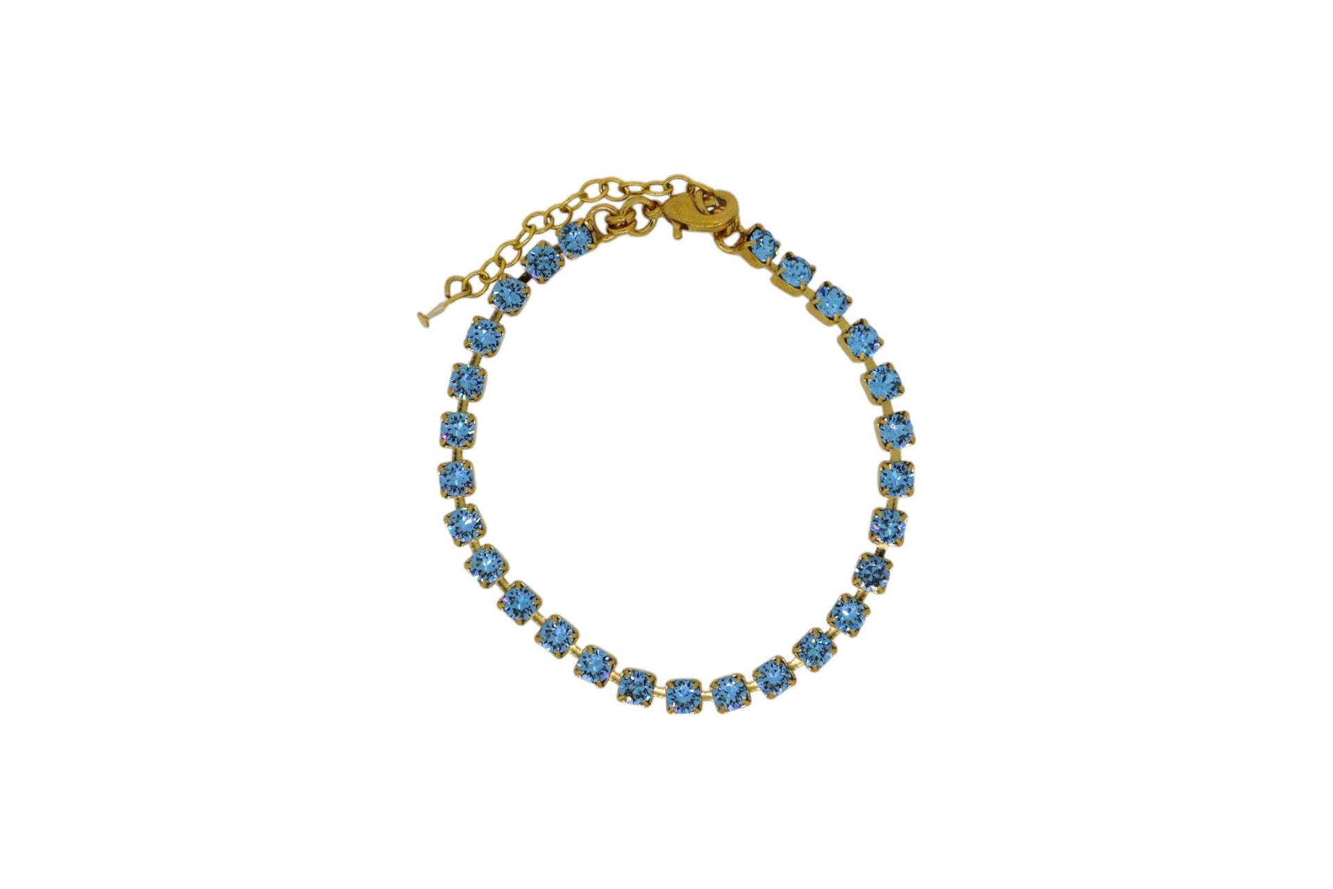 The Blue Tennis Bracelet In Gold