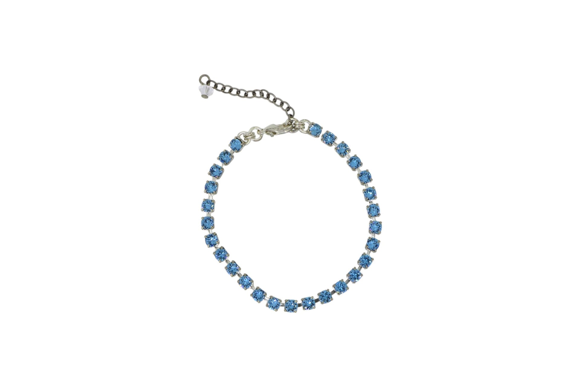 The Blue Tennis Bracelet In Platinum